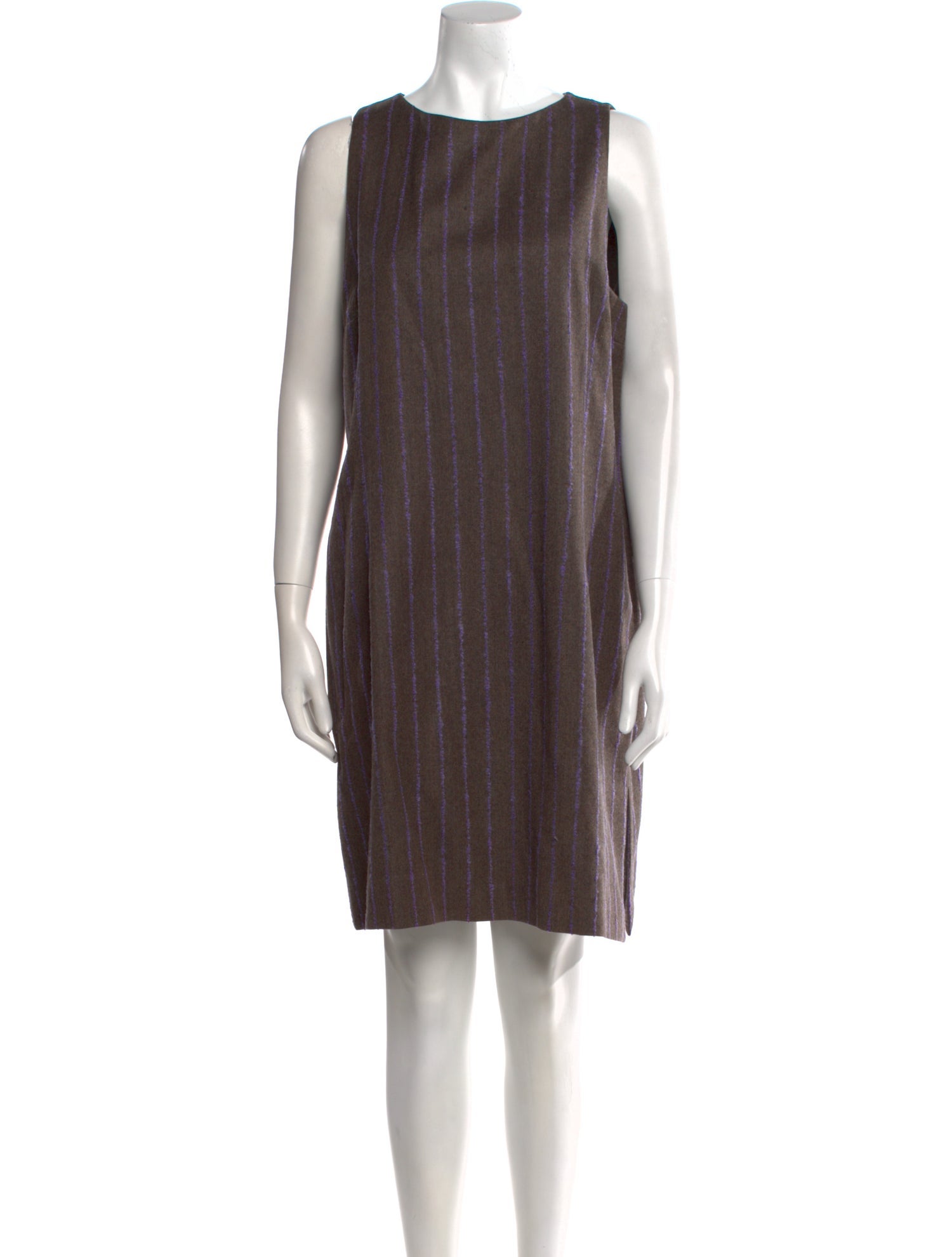 lee anderson couture Striped Knee-Length Dress