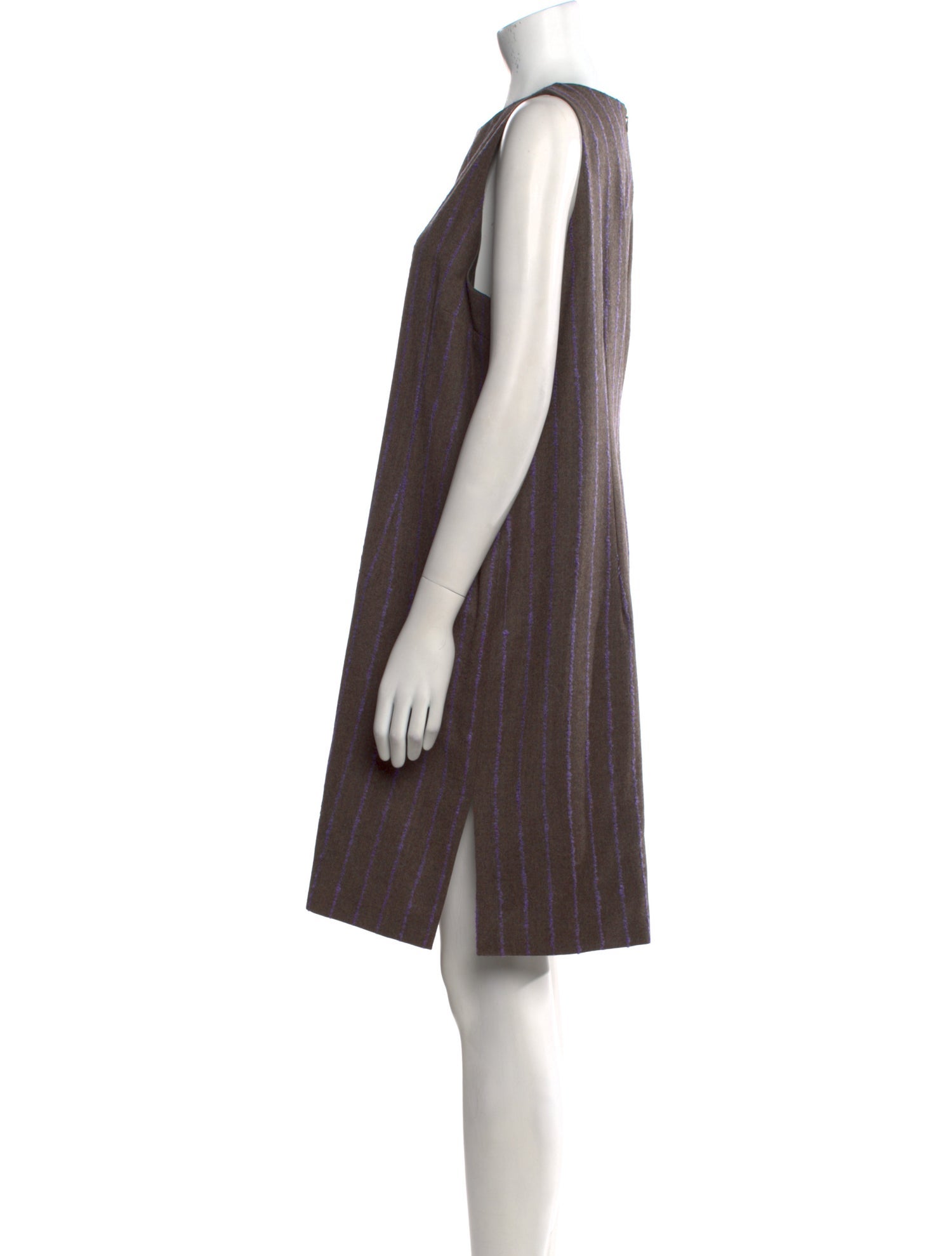 lee anderson couture Striped Knee-Length Dress