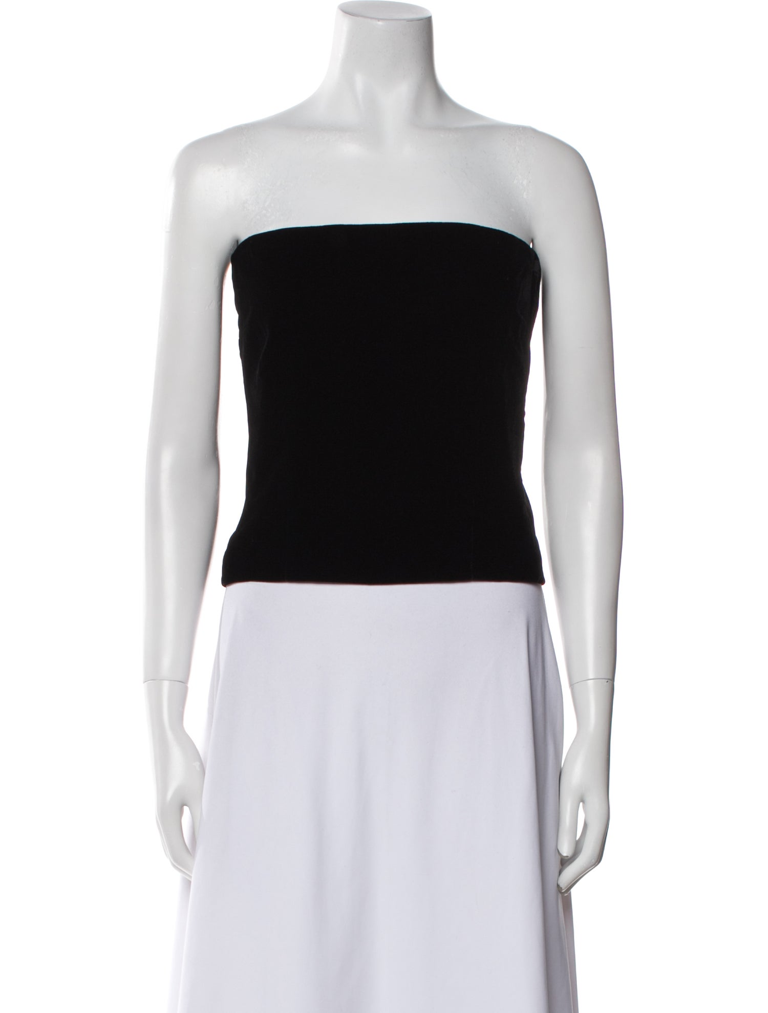 lee anderson couture Strapless Crop Top