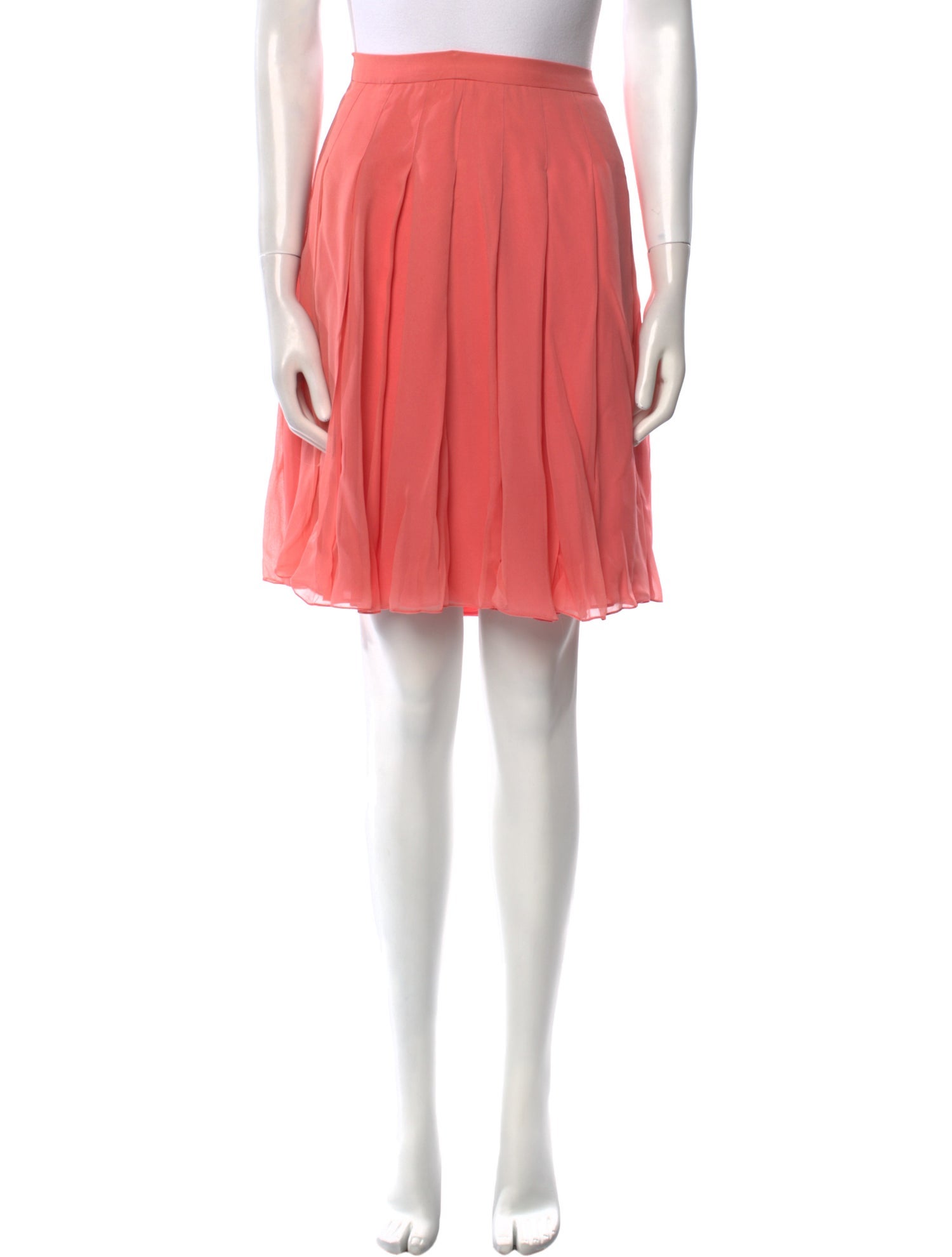 lee anderson couture Pleated Accents Knee-Length Skirt