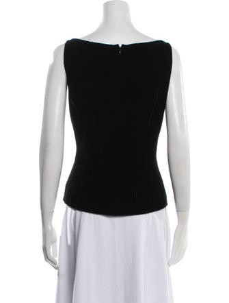 lee anderson couture Bateau Neckline Sleeveless Top