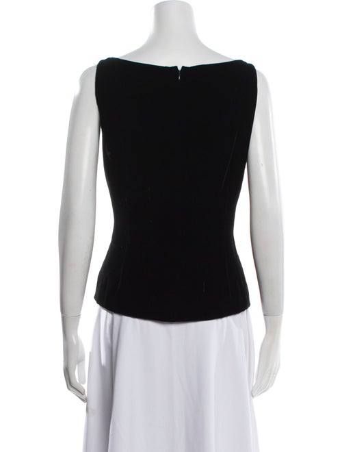lee anderson couture Bateau Neckline Sleeveless Top