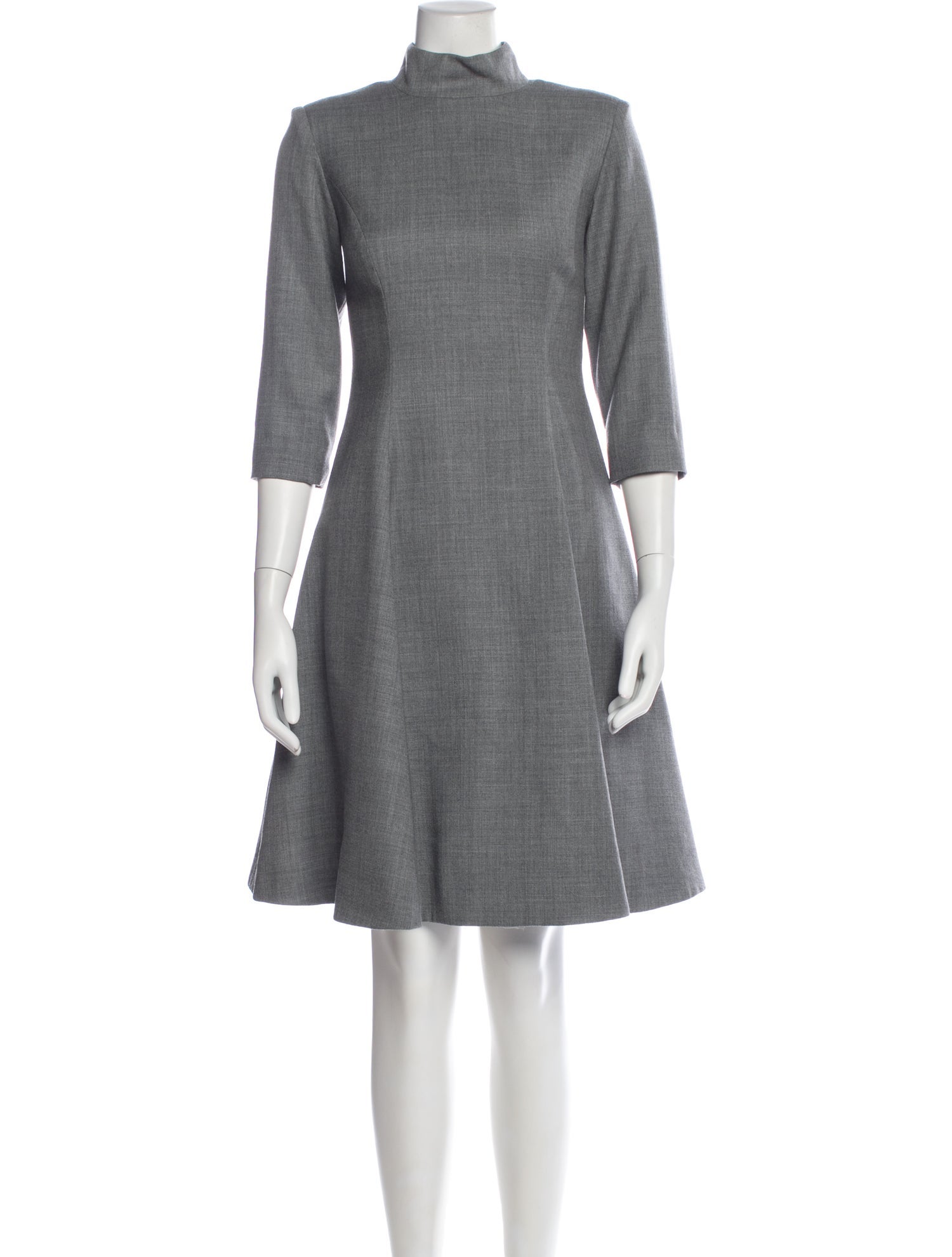 lee anderson couture Mock Neck Knee-Length Dress