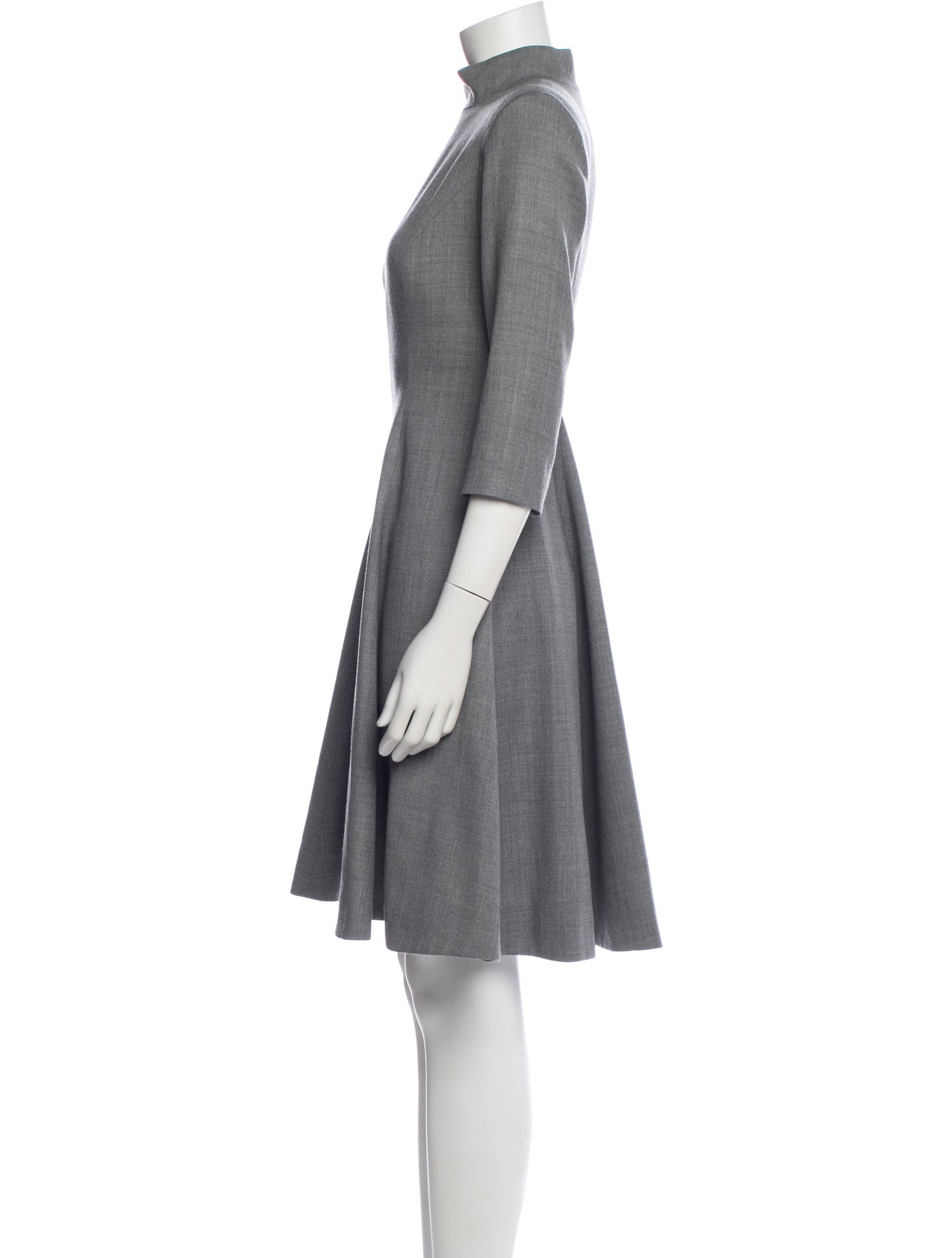 lee anderson couture Mock Neck Knee-Length Dress