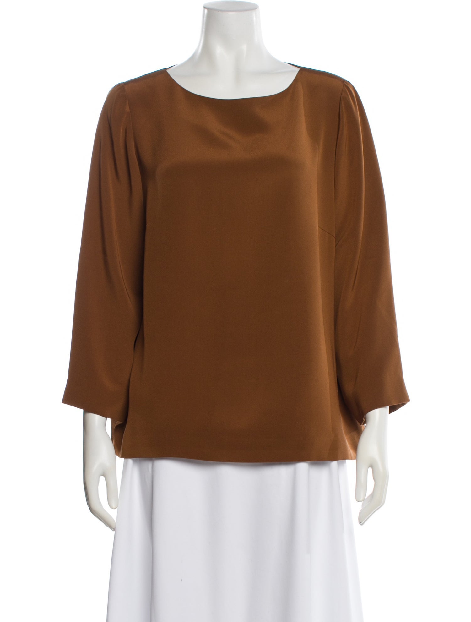 lee anderson couture Silk Crew Neck Blouse