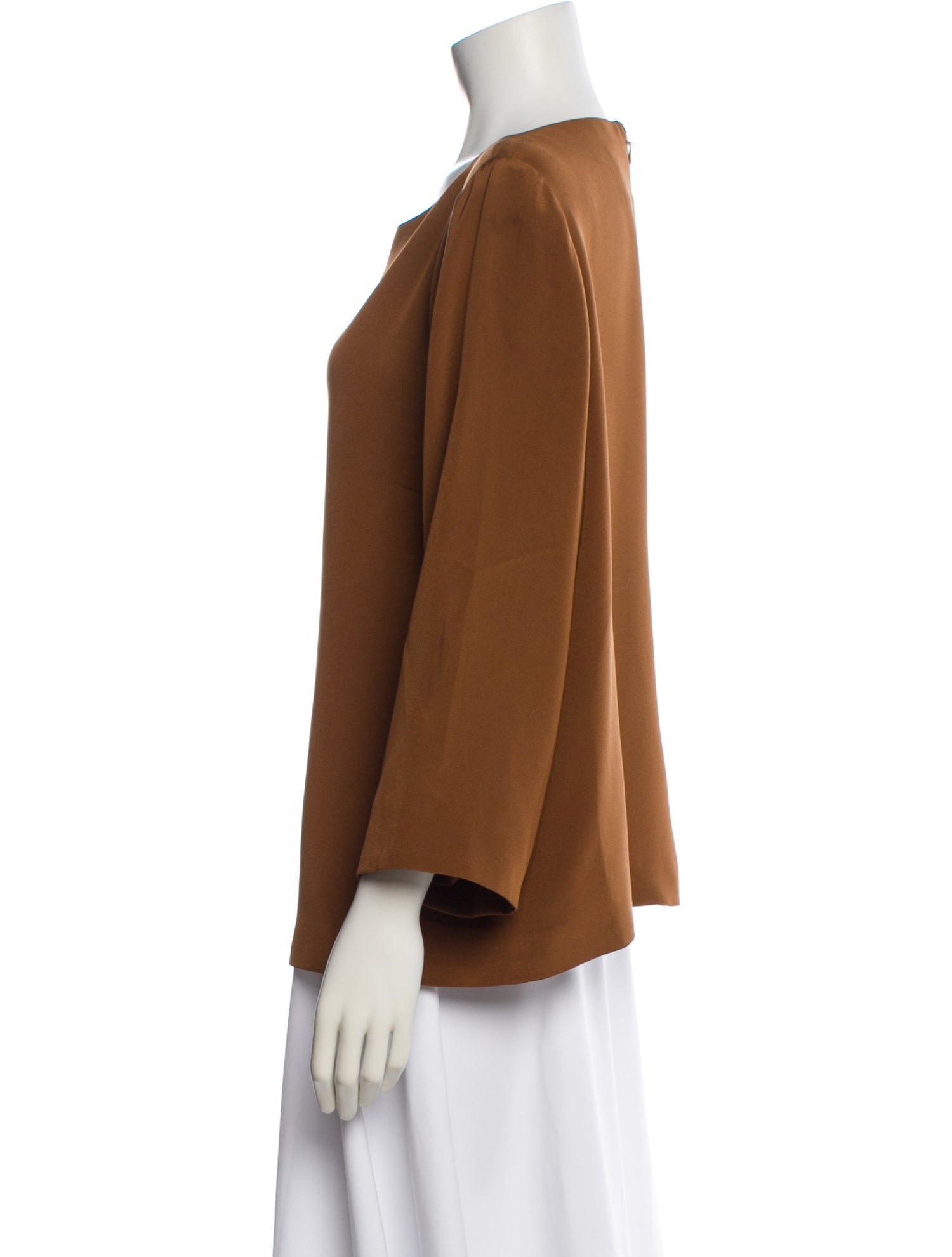 lee anderson couture Silk Crew Neck Blouse