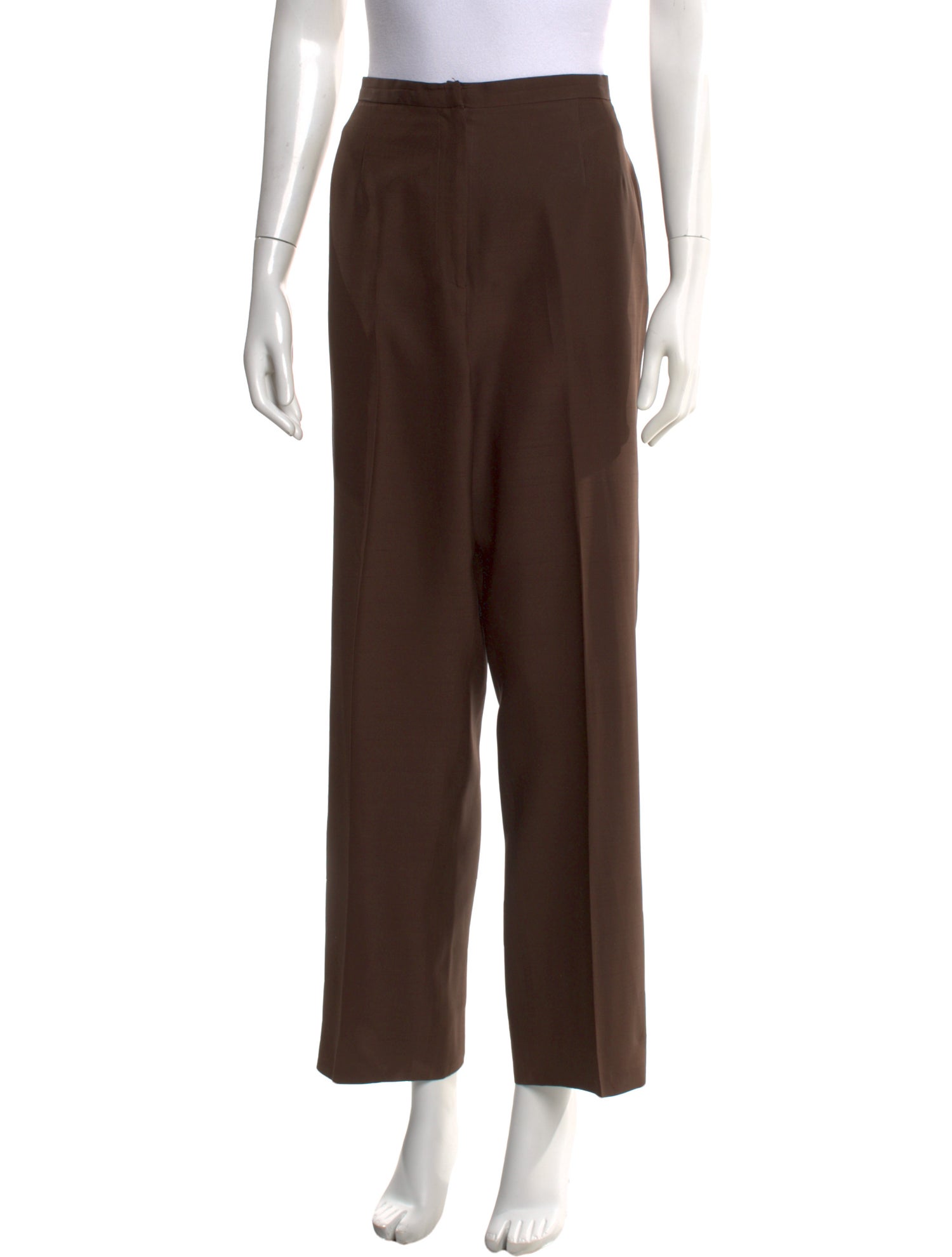 lee anderson couture Wool Wide Leg Pants