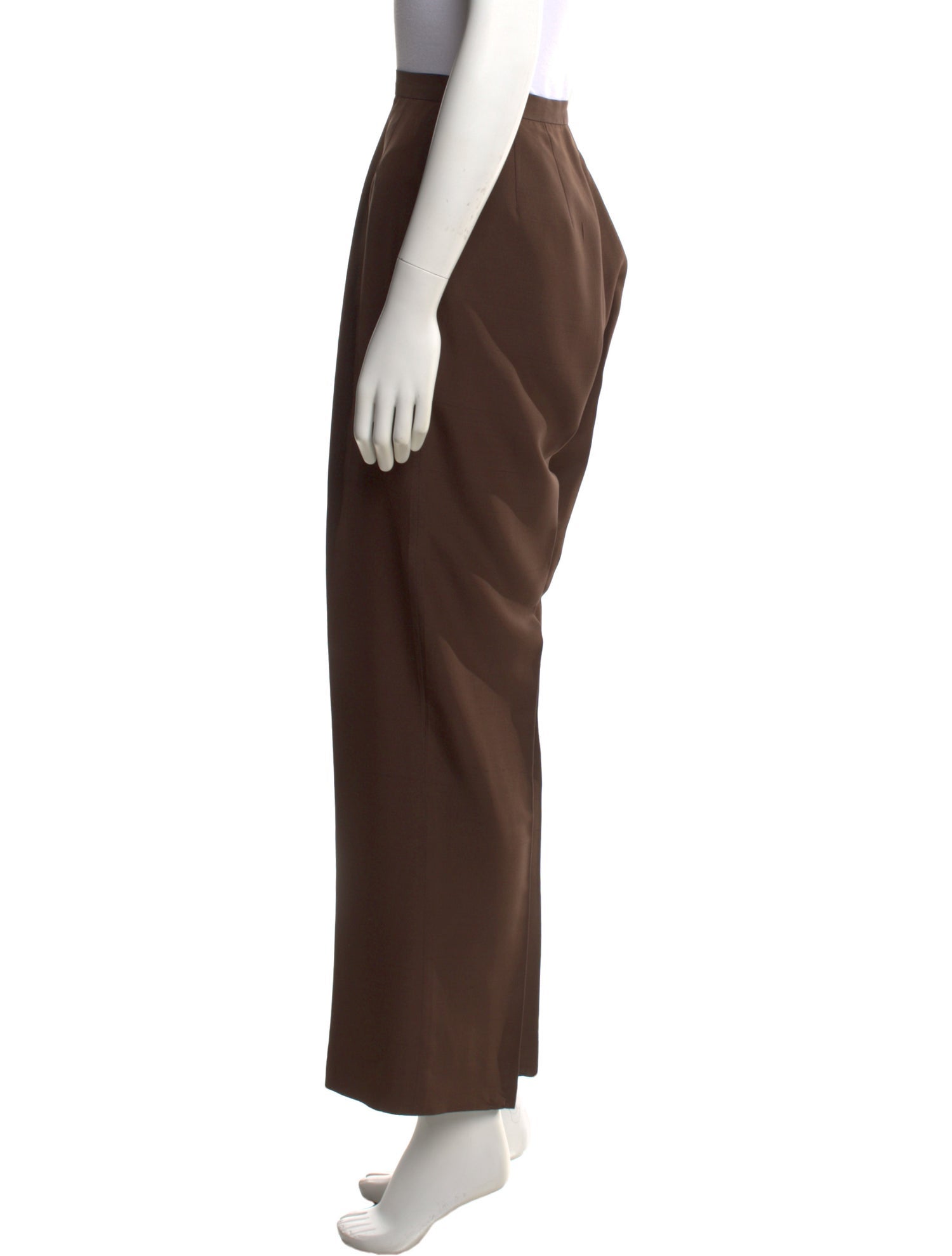 lee anderson couture Wool Wide Leg Pants