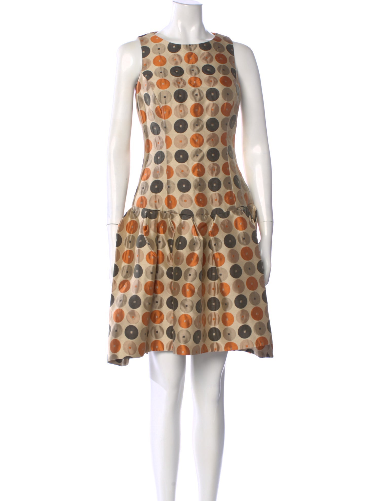 lee anderson couture Polka Dot Print Knee-Length Dress
