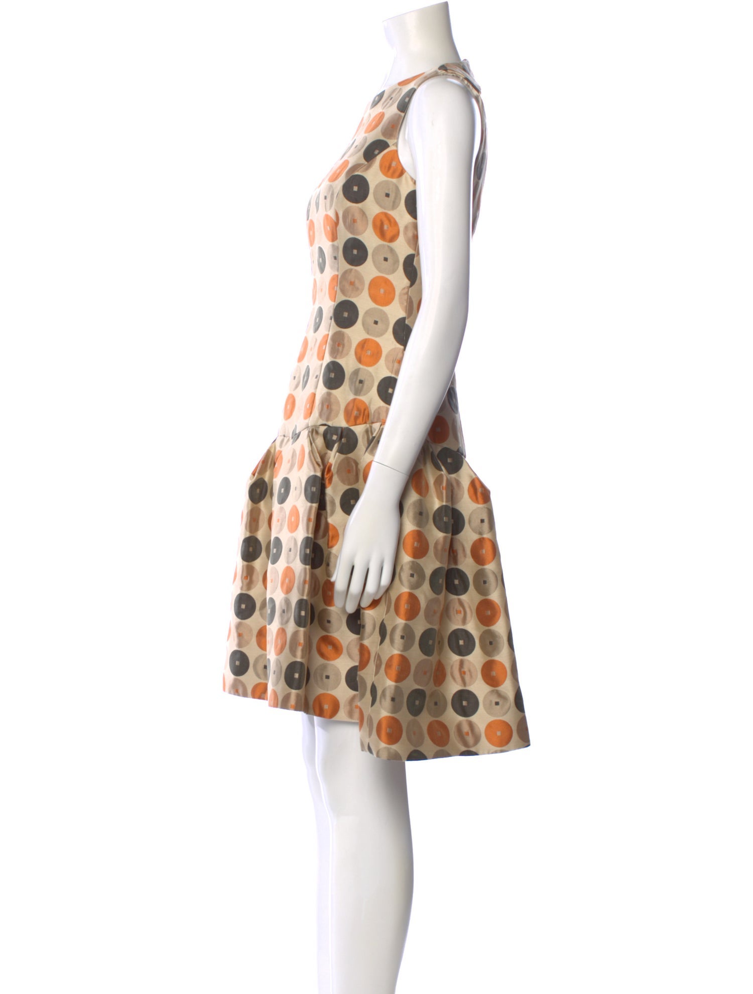 lee anderson couture Polka Dot Print Knee-Length Dress