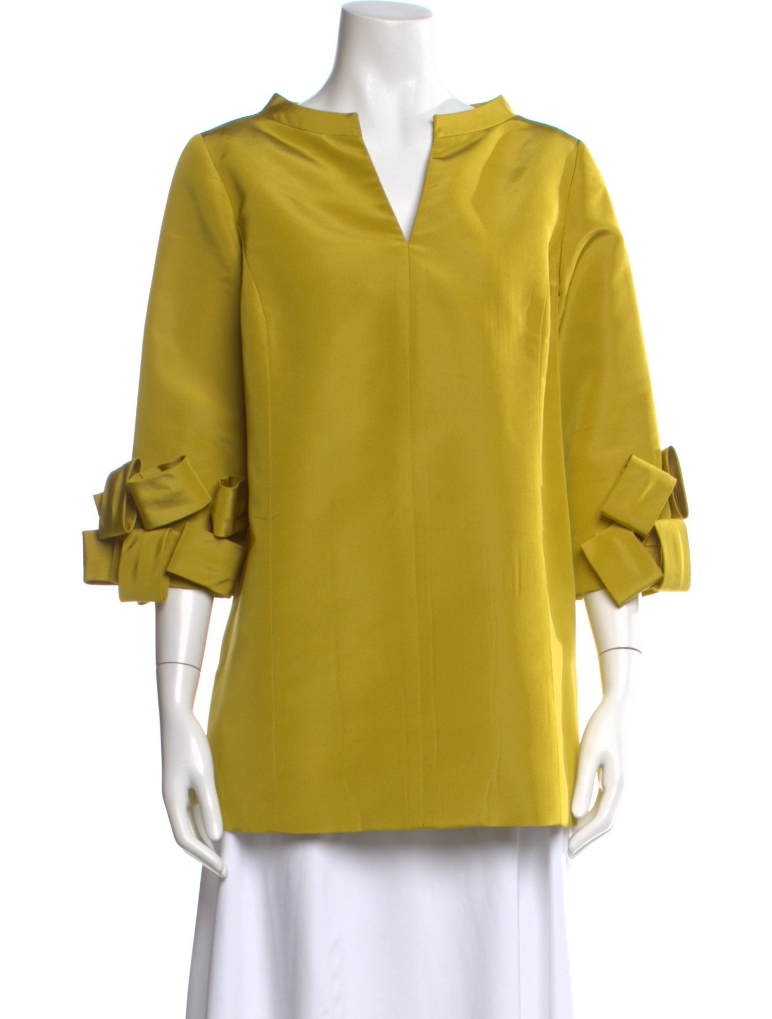 lee anderson couture V-Neck Three-Quarter Sleeve Top