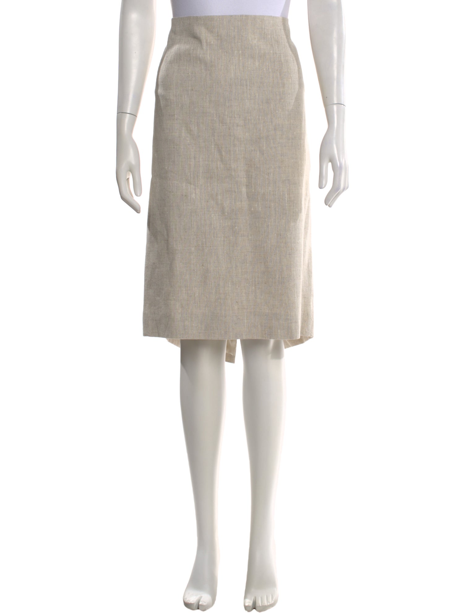 lee anderson couture Linen Knee-Length Skirt