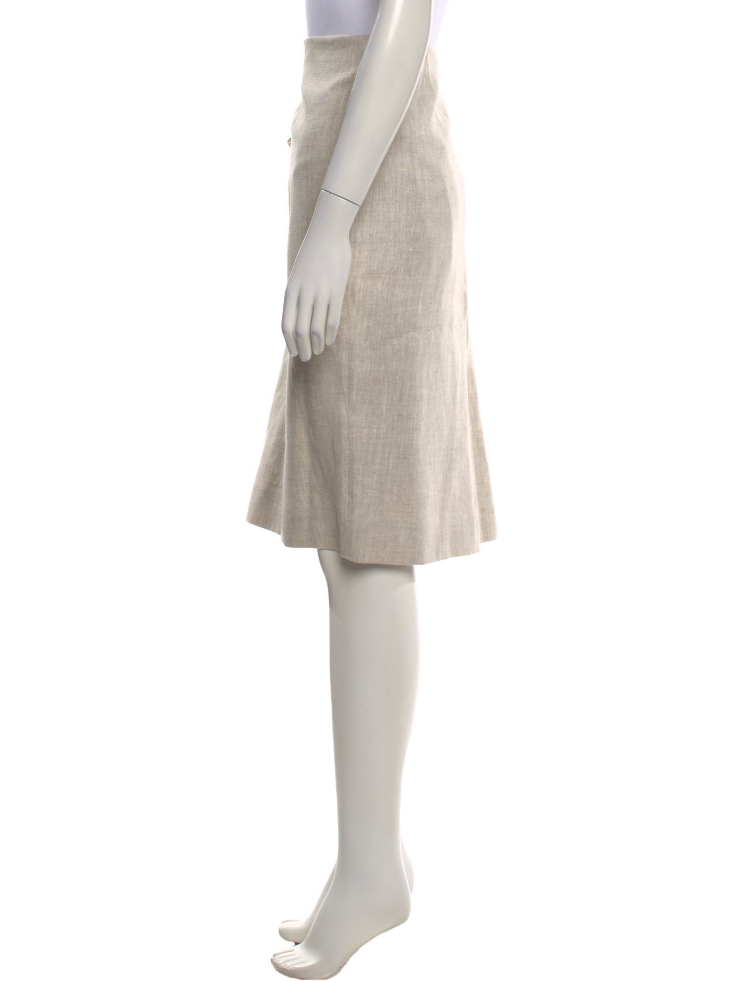 lee anderson couture Linen Knee-Length Skirt