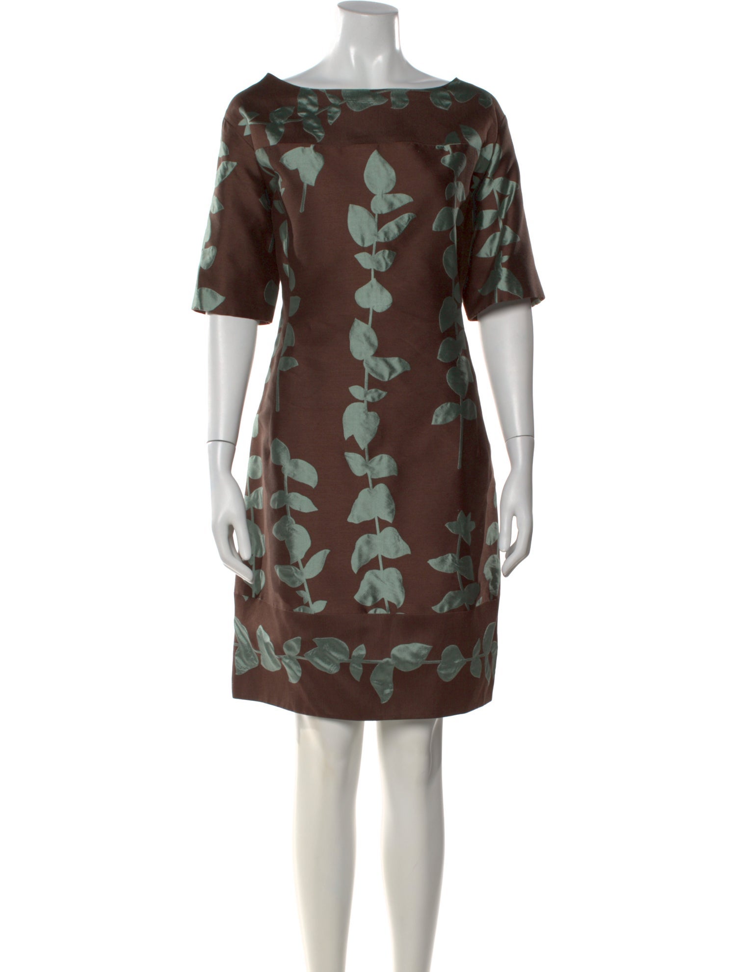 lee anderson couture Floral Print Knee-Length Dress