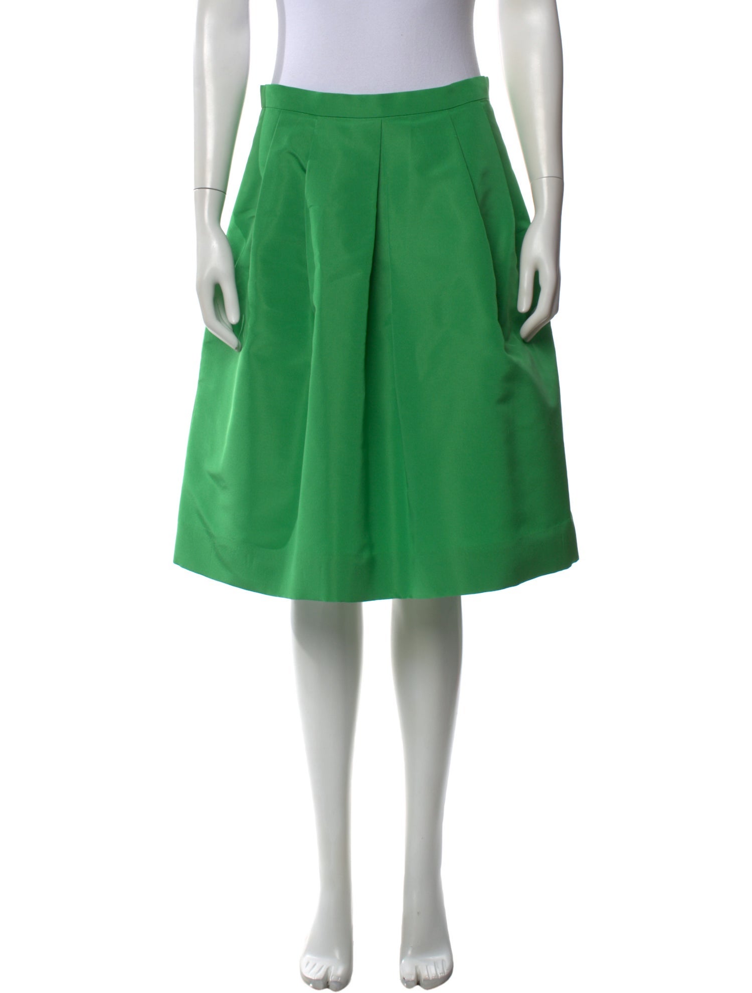 lee anderson couture Pleated Accents Midi Length Skirt