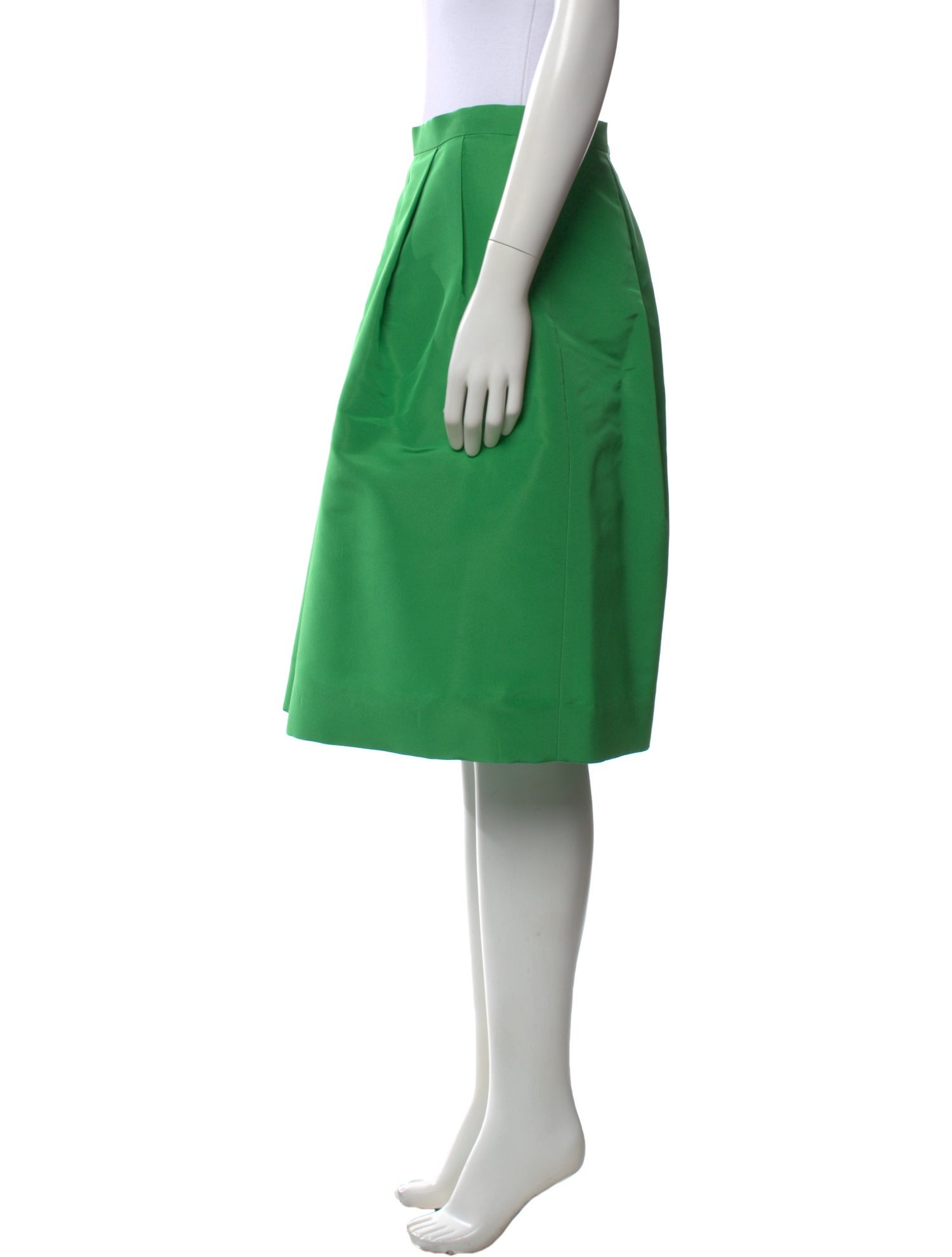lee anderson couture Pleated Accents Midi Length Skirt