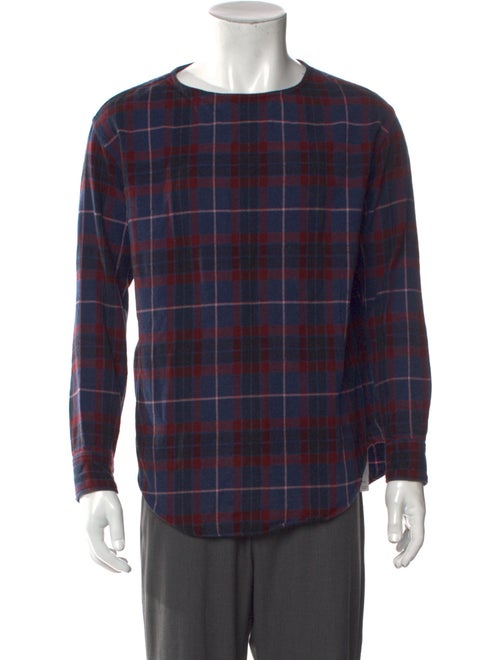 Lad Musician Plaid Print Crew Neck T-Shirt