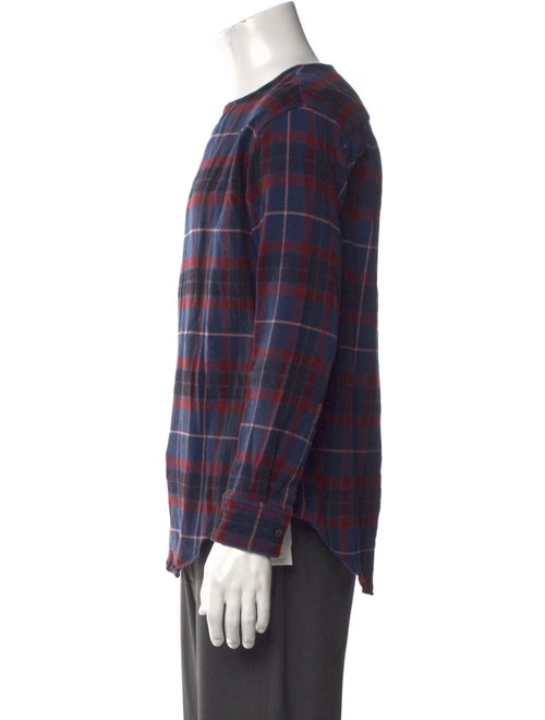 Lad Musician Plaid Print Crew Neck T-Shirt