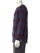 Lad Musician Plaid Print Crew Neck T-Shirt