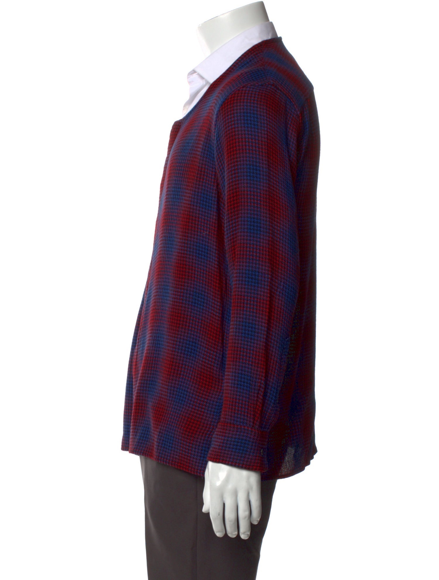 Lad Musician Plaid Print Crew Neck Pullover