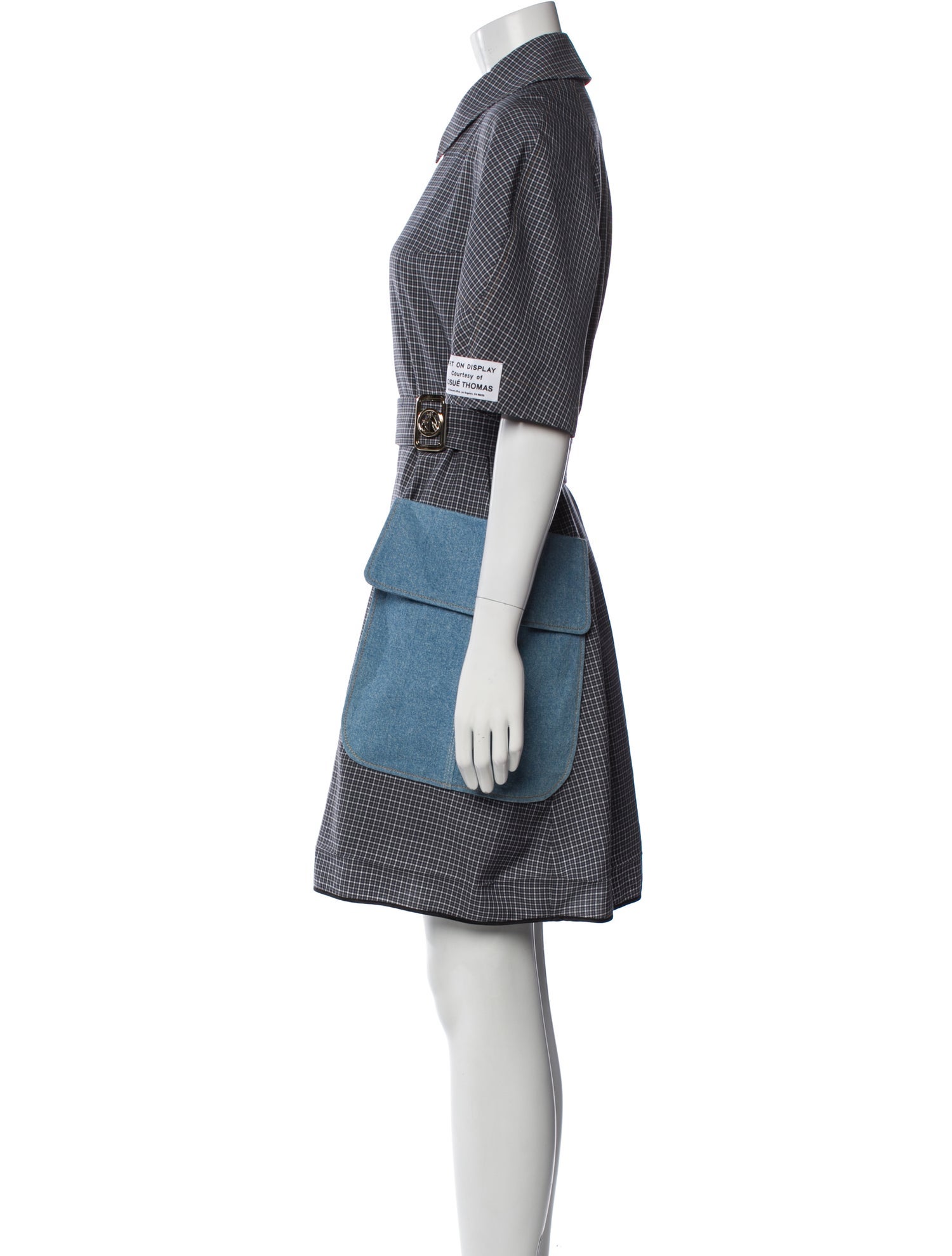 Lanvin x Gallery Dept. Checked Belted Mini Dress