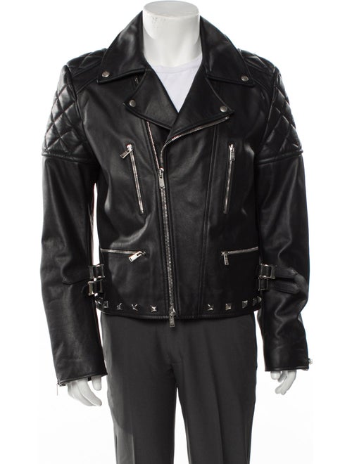 Lanvin x Gallery Dept. Elbow Patch Biker Calf Leather Moto Jacket