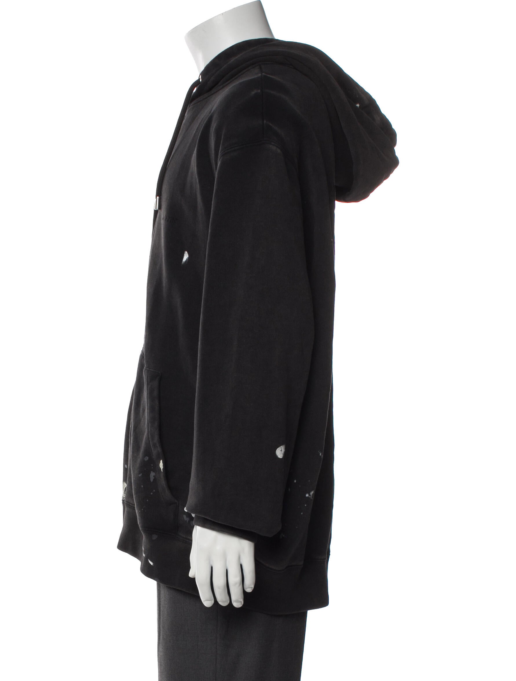 Lanvin x Gallery Dept. Logo ZIp Up V-Neck Hoodie