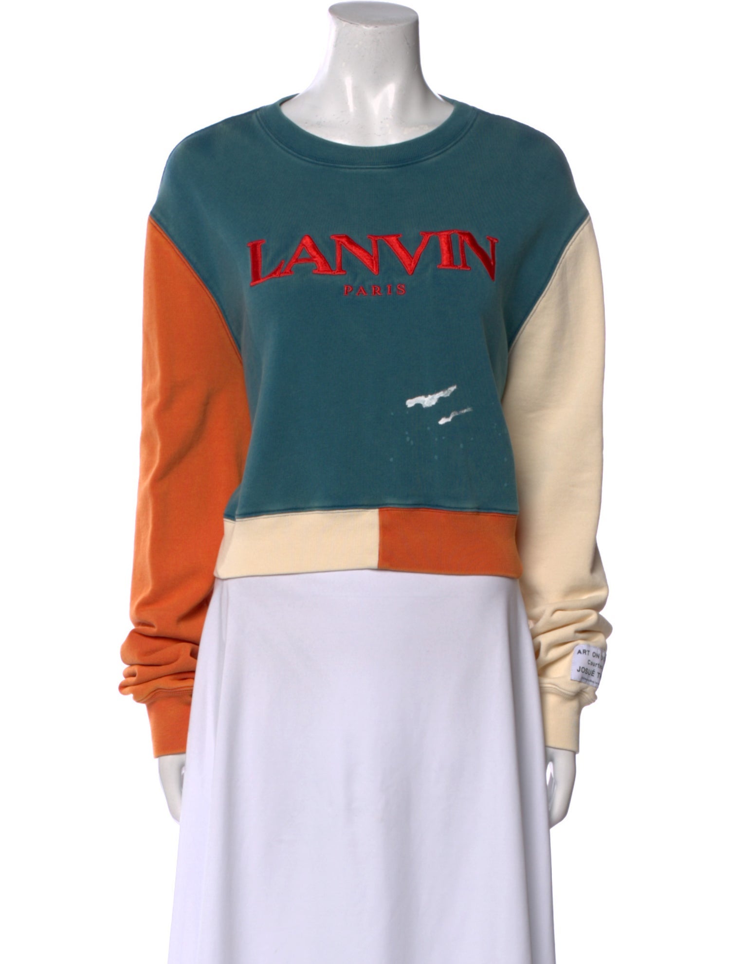 Lanvin x Gallery Dept. Logo Colorblock Pattern Sweatshirt