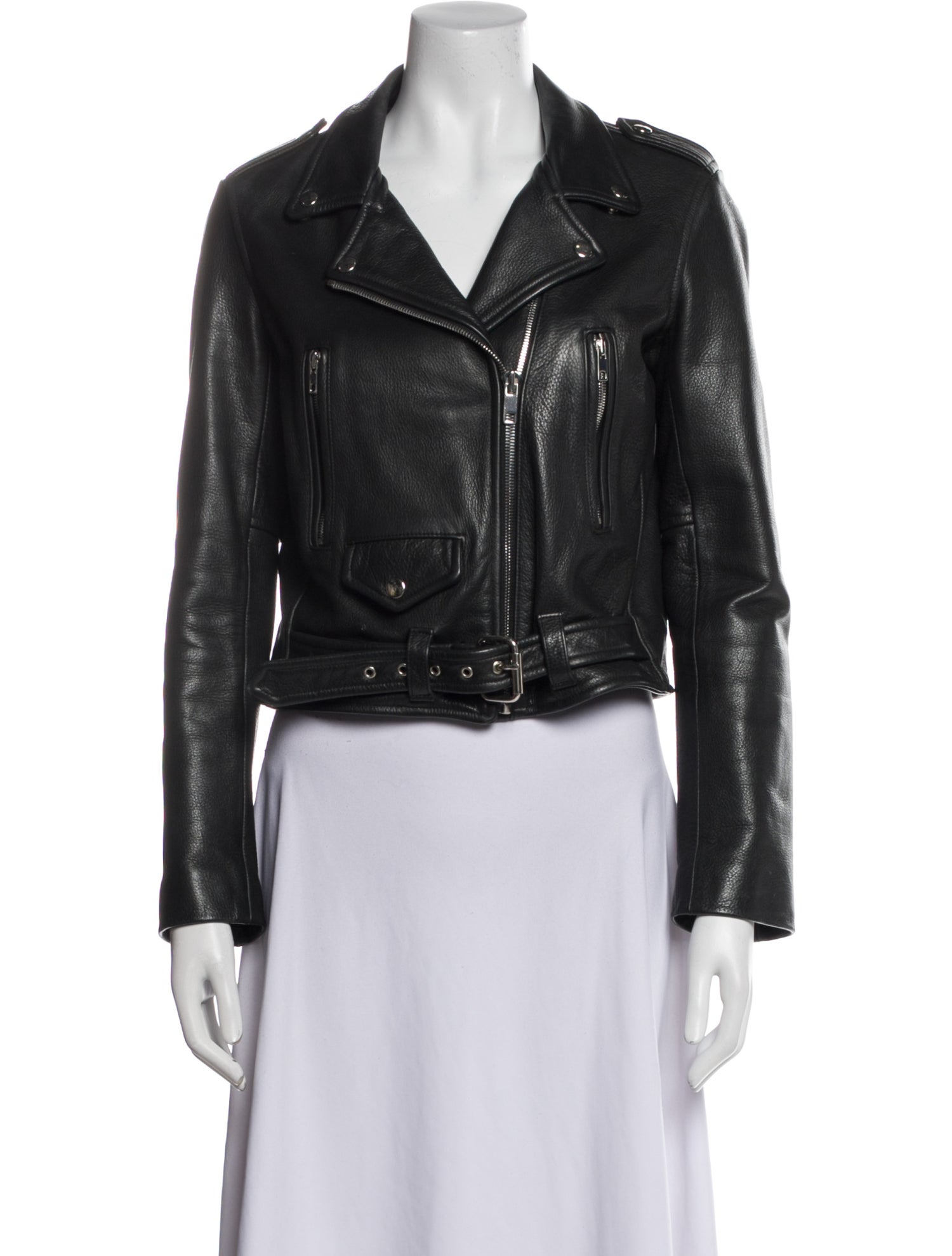 laer Leather Biker Jacket