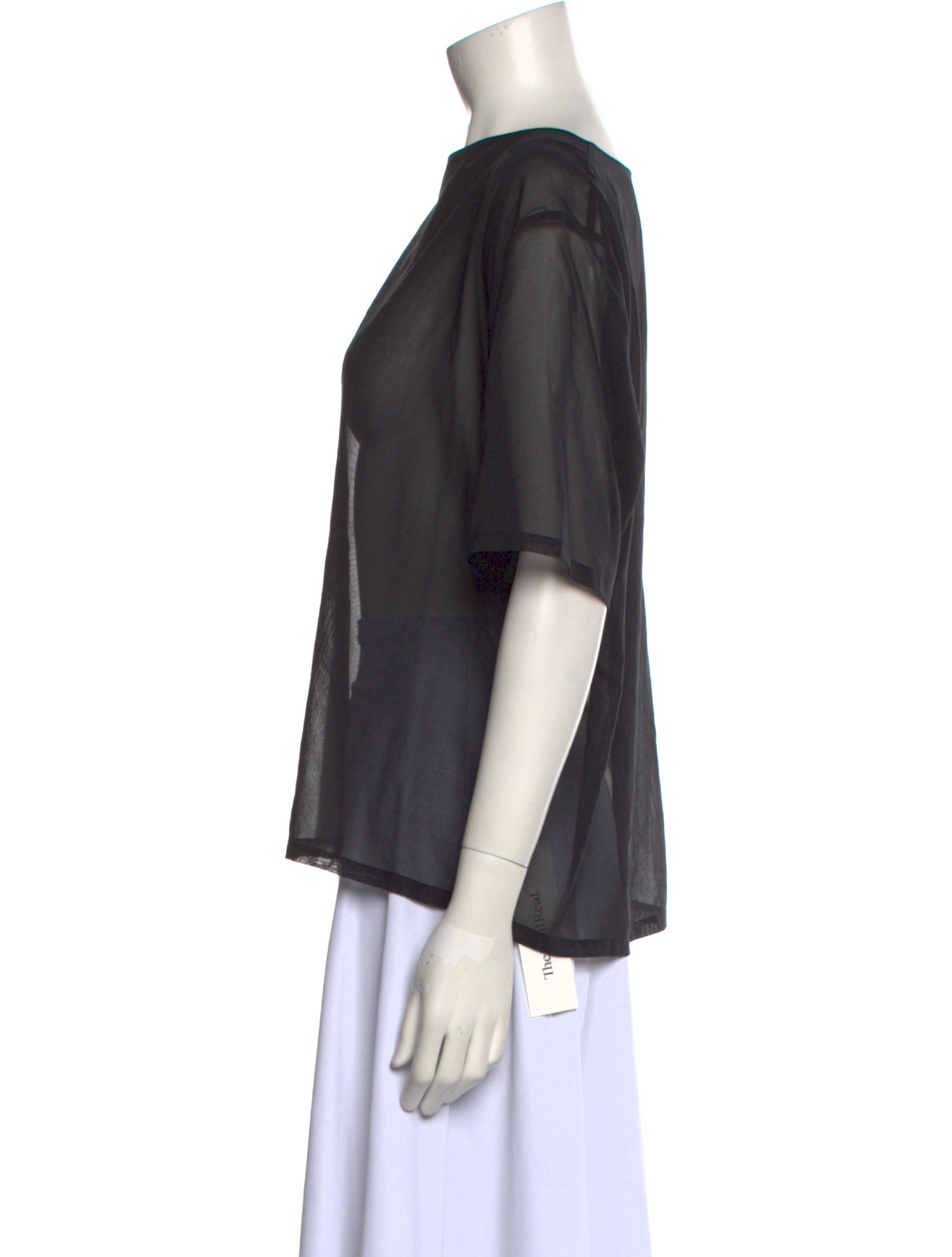 La Garçonne Moderne Bateau Neckline Short Sleeve Top