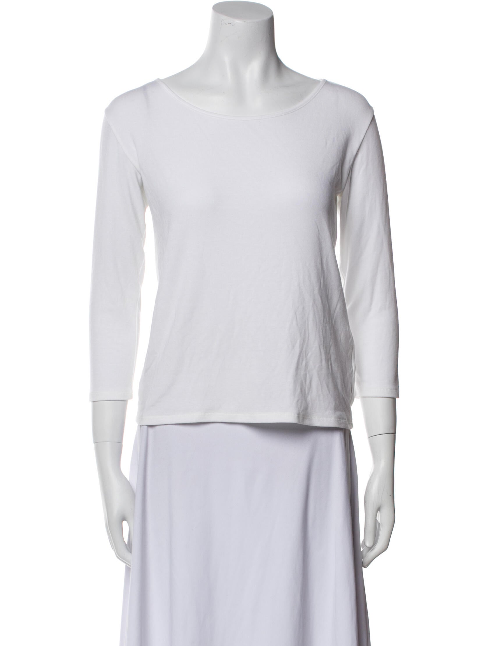 La Garçonne Moderne Bateau Neckline Three-Quarter Sleeve Top w/ Tags