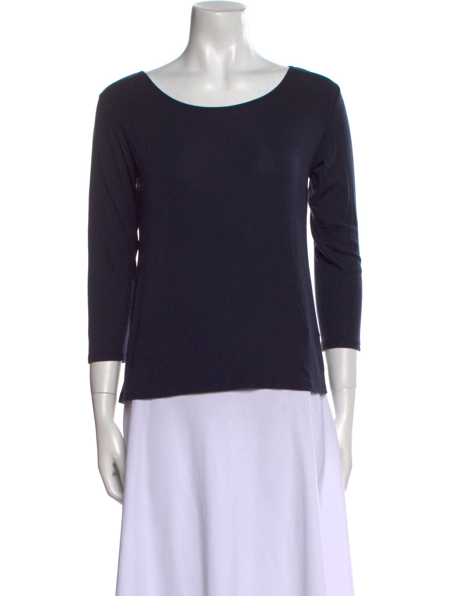 La Garçonne Moderne Scoop Neck Three-Quarter Sleeve Top w/ Tags