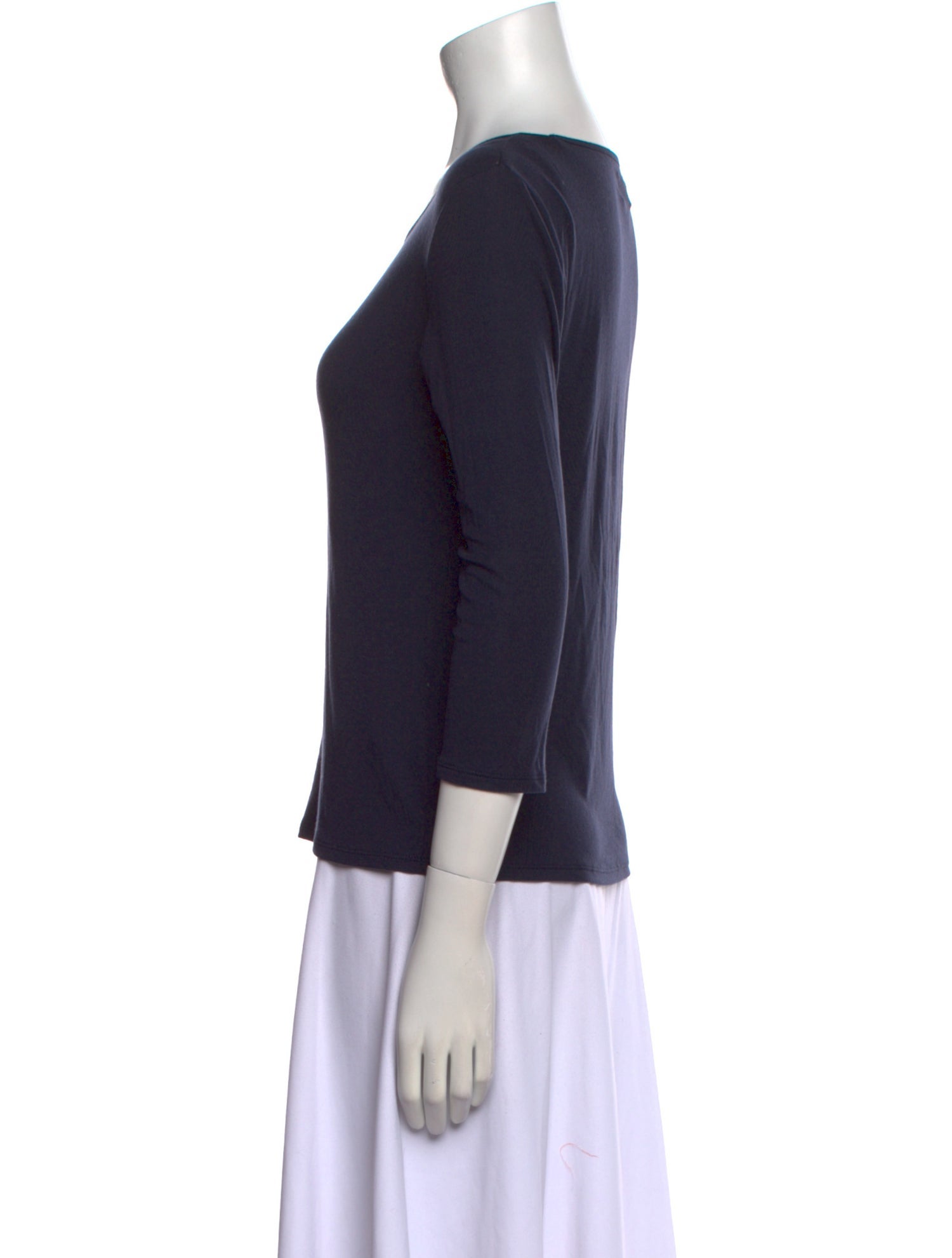 La Garçonne Moderne Scoop Neck Three-Quarter Sleeve Top w/ Tags