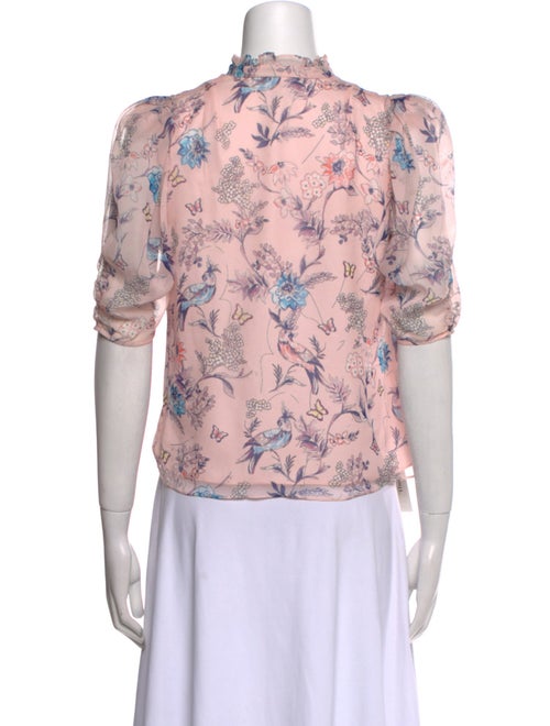 Laura Garcia Collection Silk Floral Print Blouse