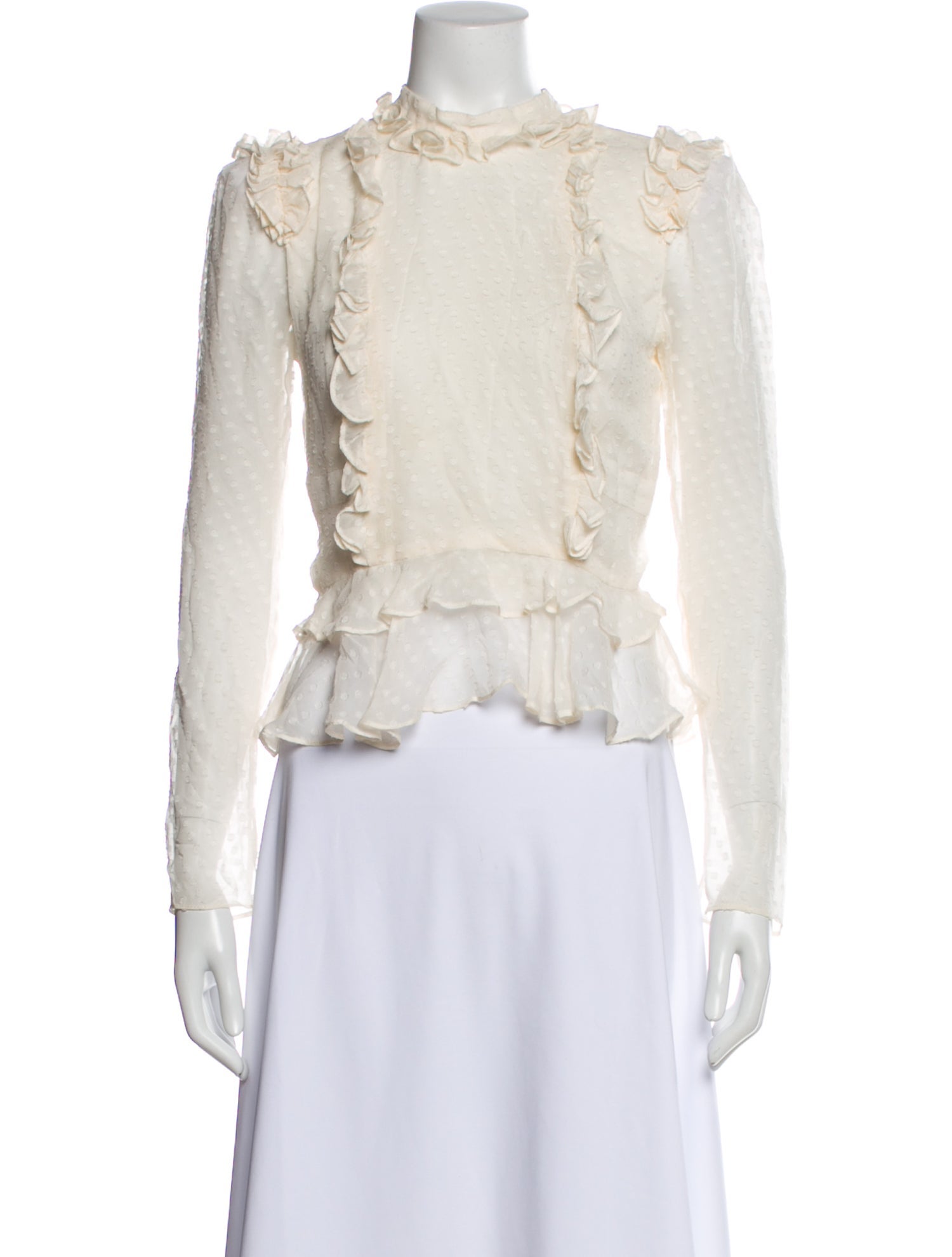 Laura Garcia Collection Silk Long Sleeve Blouse