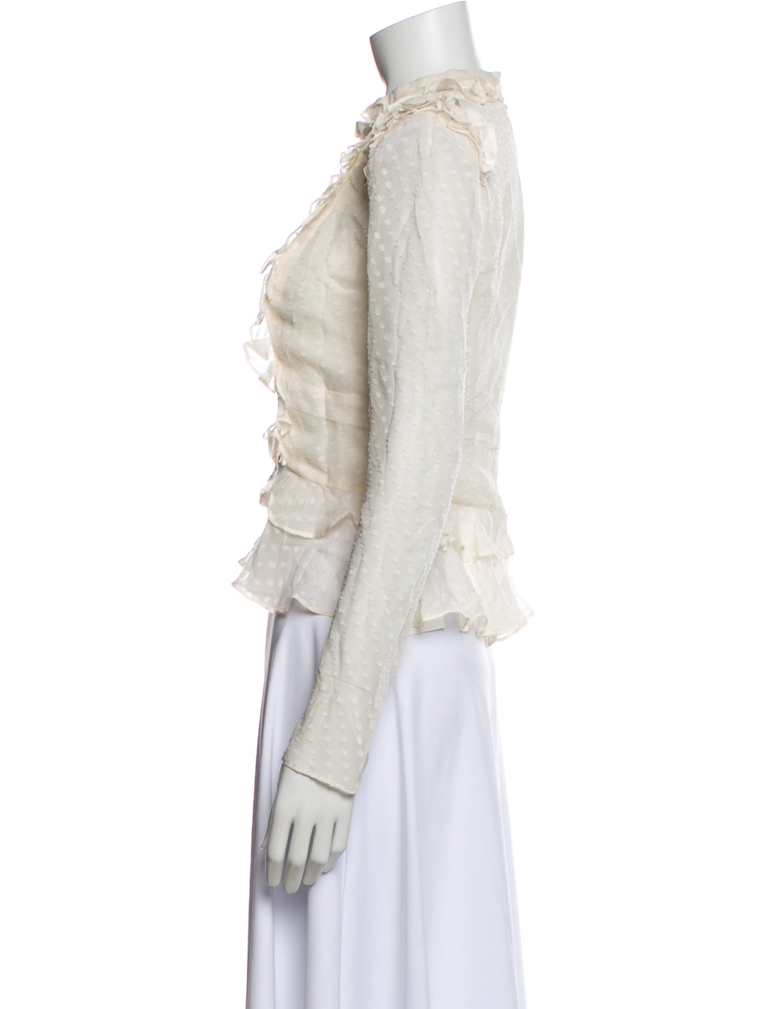 Laura Garcia Collection Silk Long Sleeve Blouse