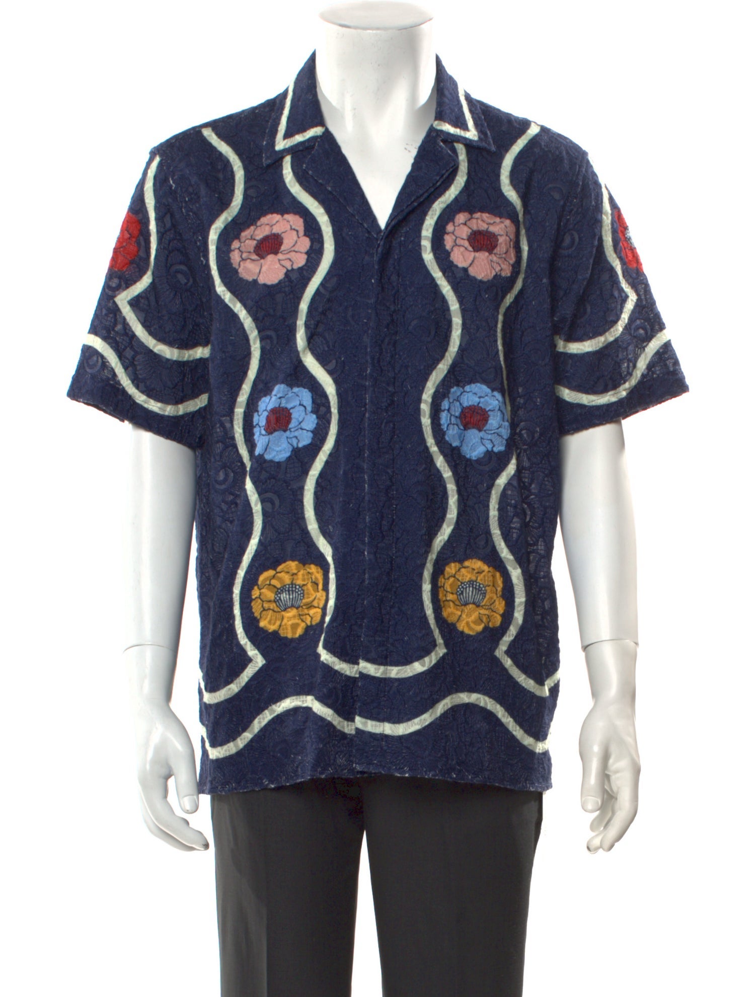 La DoubleJ x Orlebar Brown Floral Print Short Sleeve Shirt