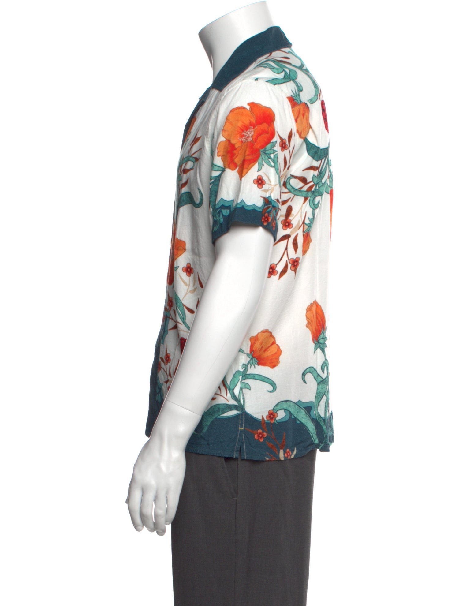 La DoubleJ x Orlebar Brown Floral Print Short Sleeve Shirt