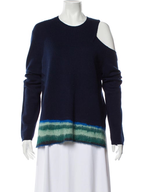 La Ligne Cashmere Tie-Dye Print Sweater Blue