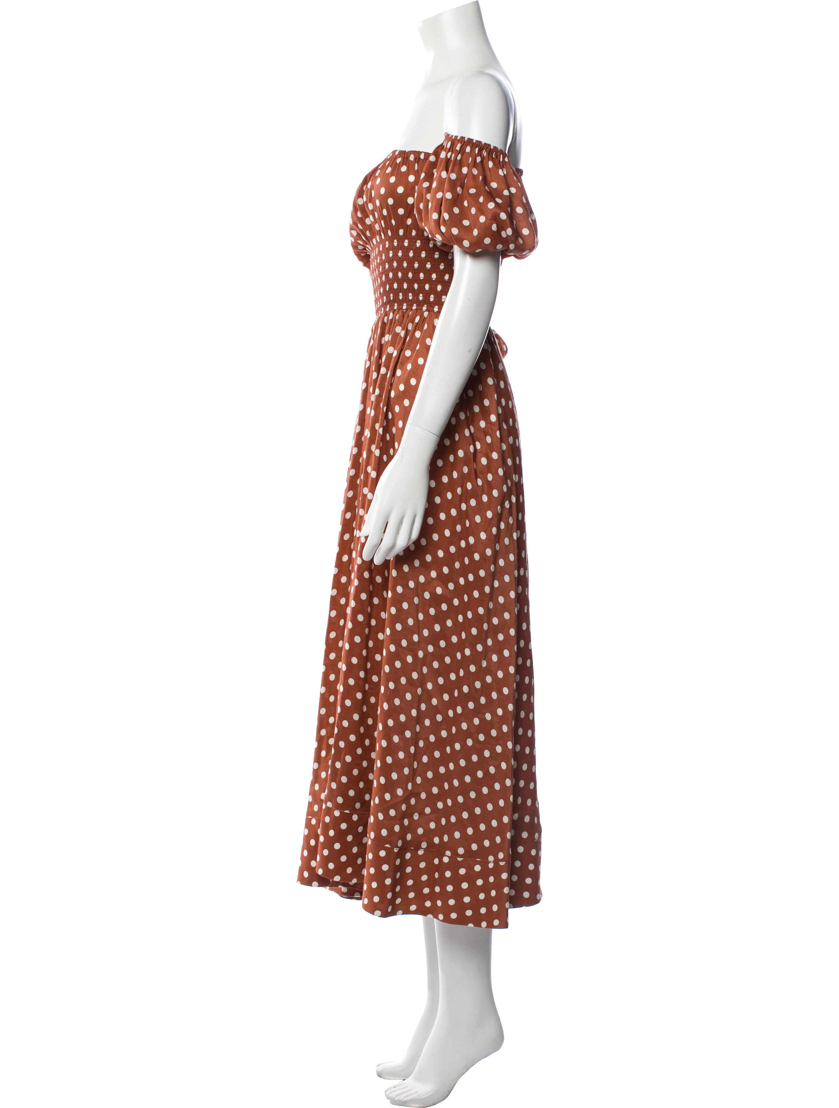 La Ligne Polka Dot Print Midi Length Dress - Brown Dresses, Clothing - WLALI31724 | The RealReal La Ligne Polka Dot Print Midi Length Dress - Brown Dresses, Clothing - WLALI31724 | The RealReal