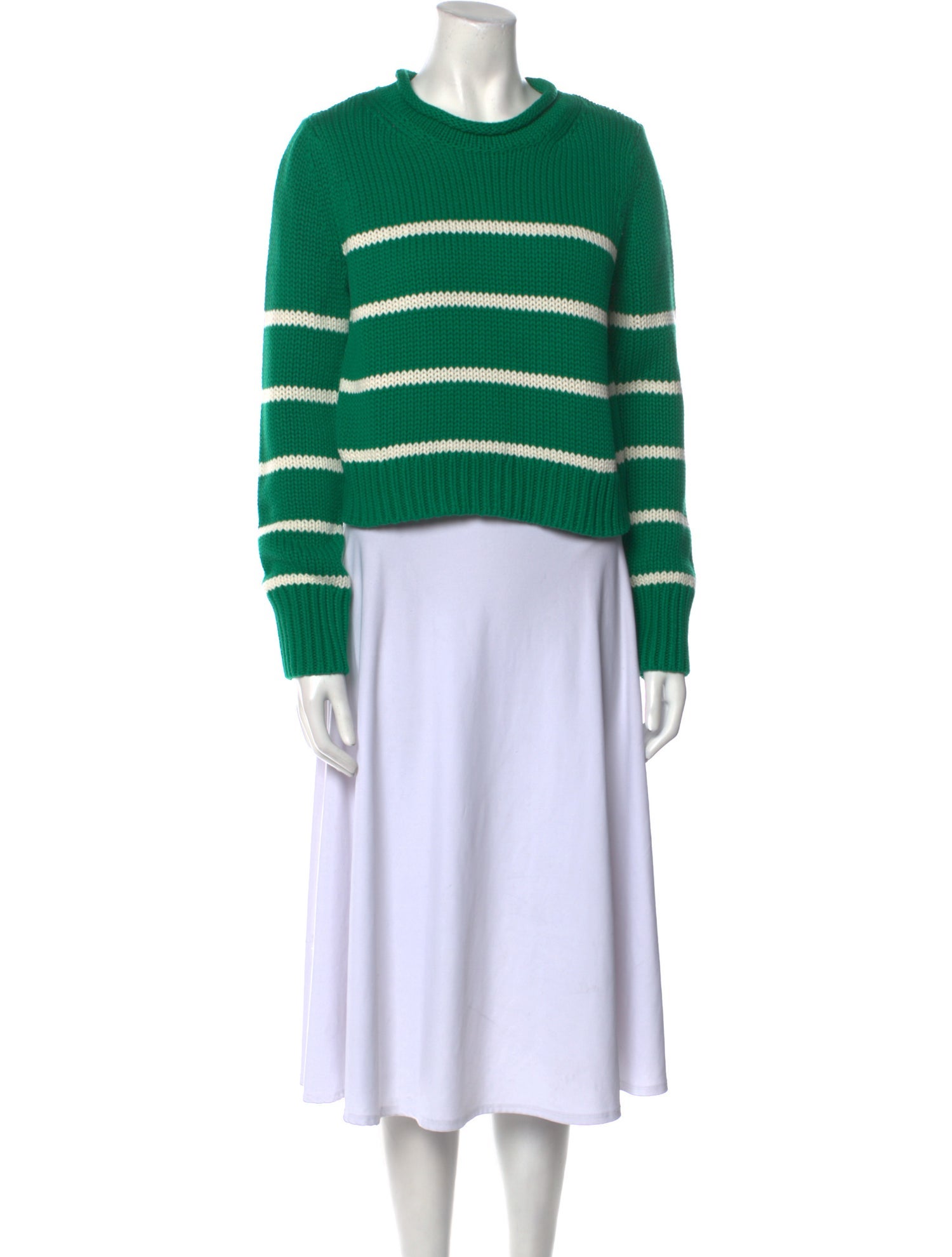 La Ligne Striped Crew Neck Sweater w/ Tags Green Knitwear, Clothing WLALI32373 The RealReal