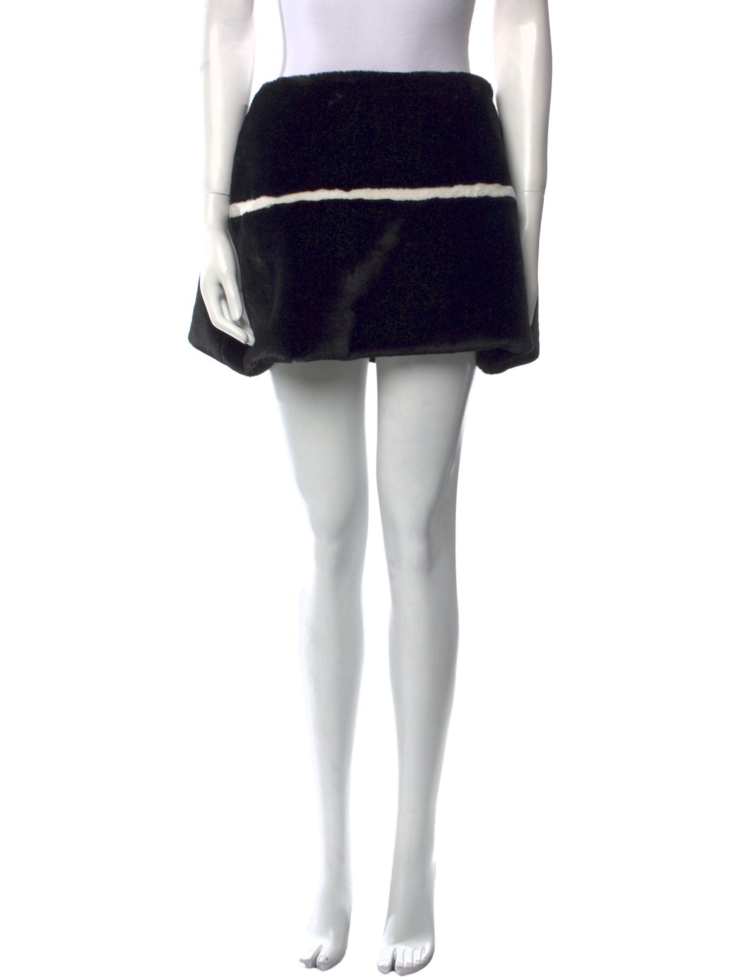 La Ligne Colorblock Pattern Mini Skirt