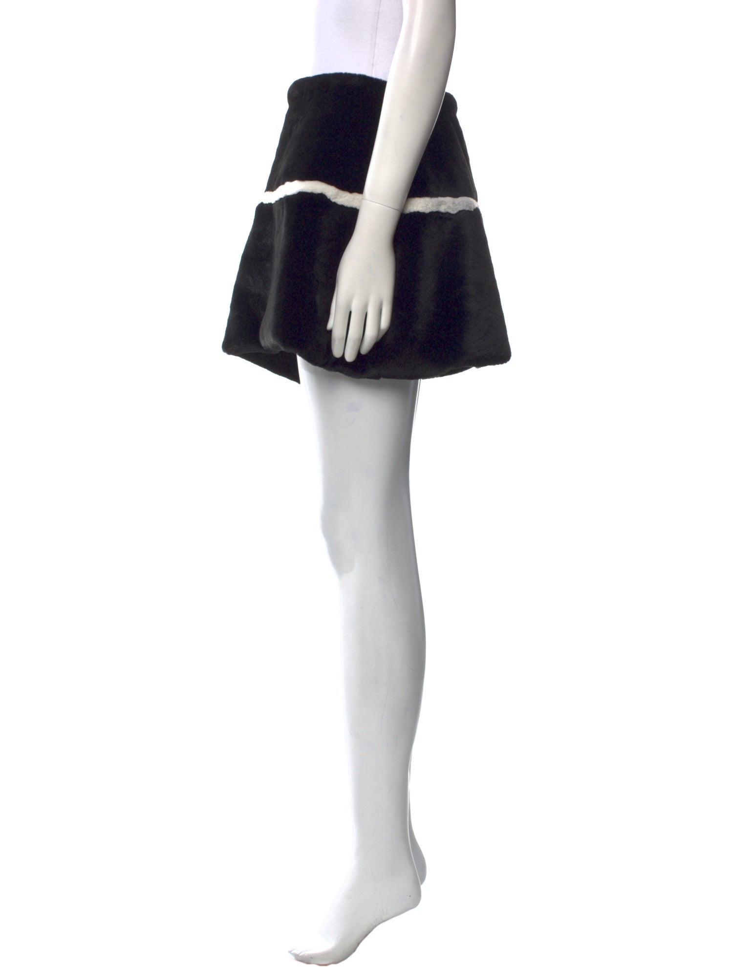 La Ligne Colorblock Pattern Mini Skirt