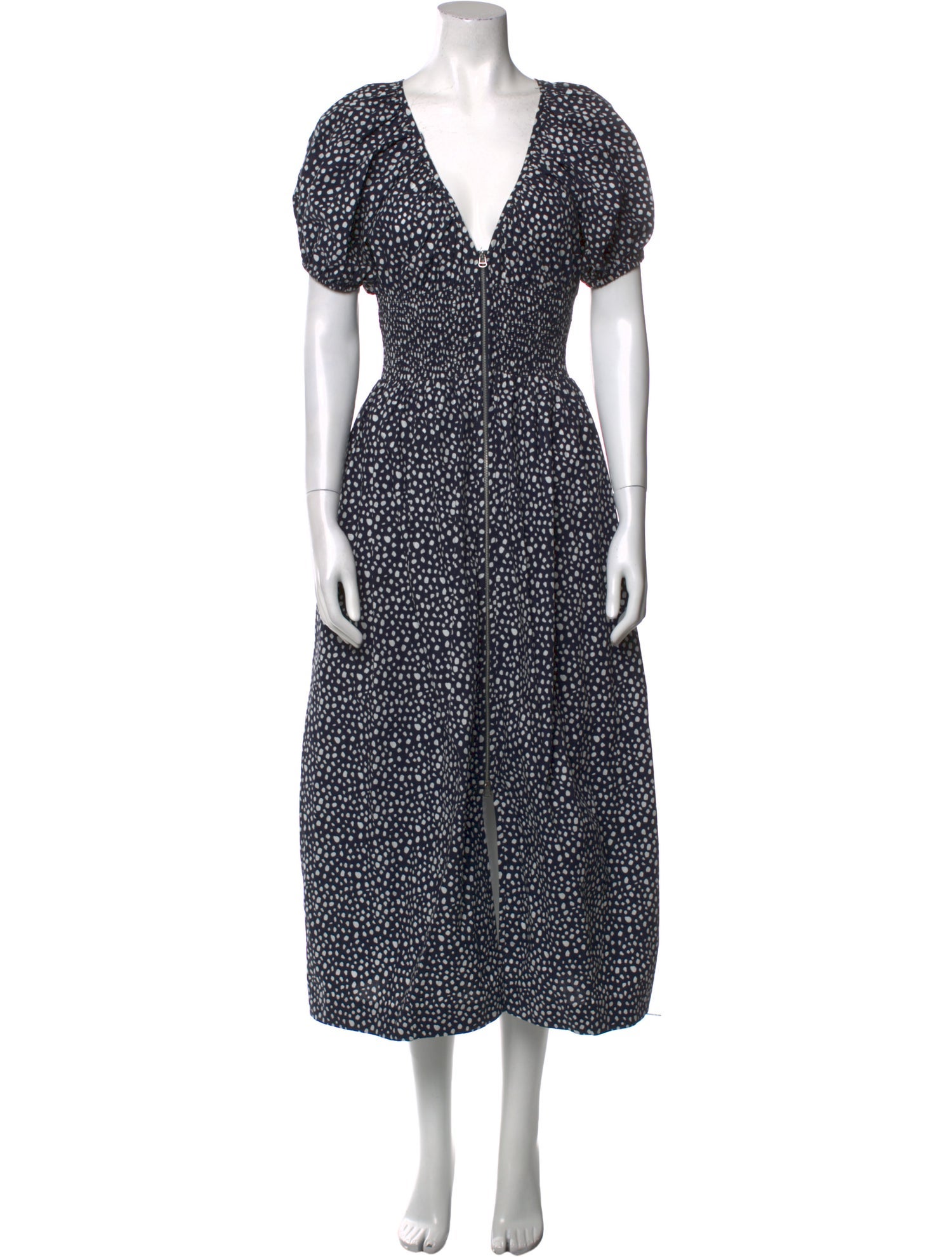 La Ligne Polka Dot Print Long Dress