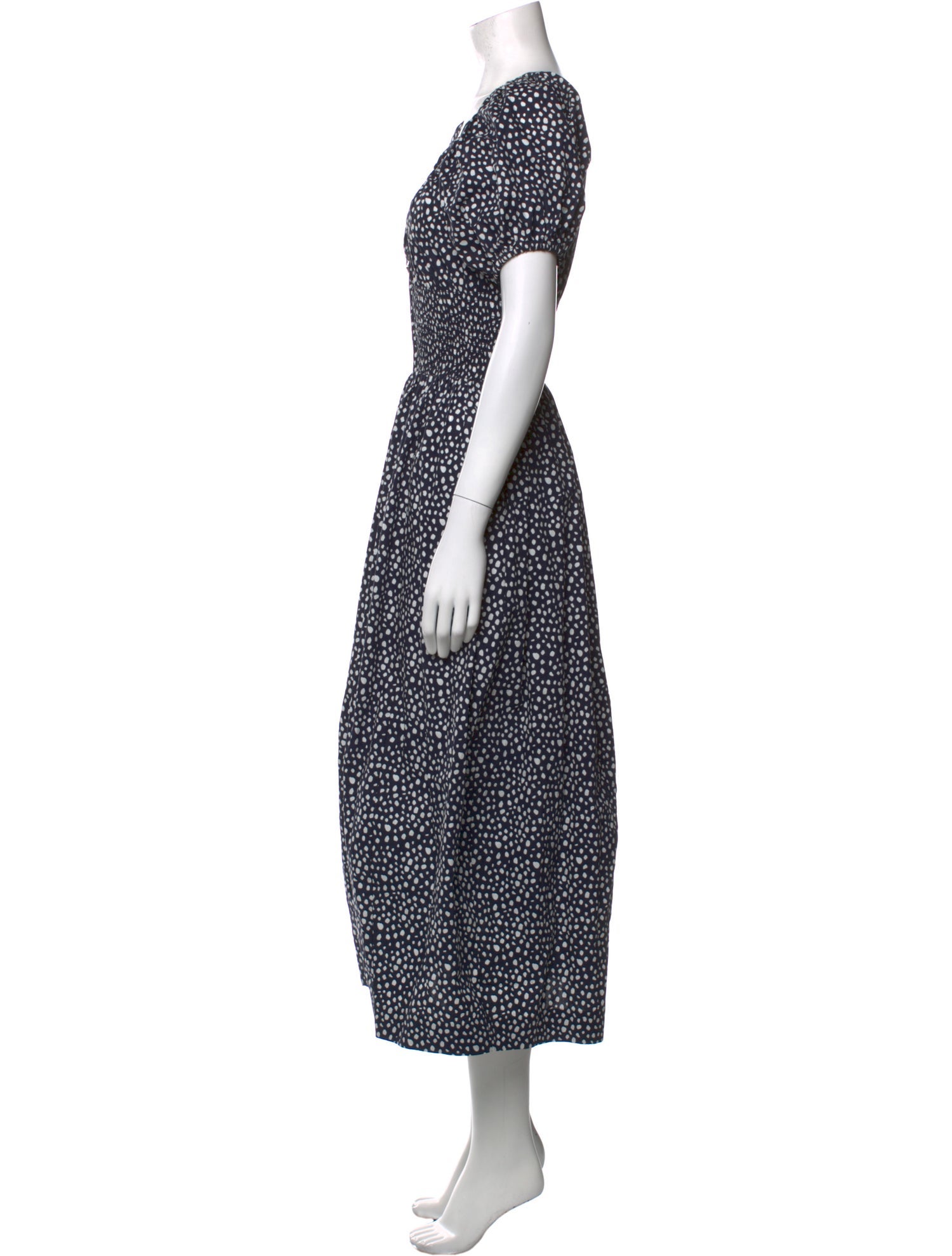 La Ligne Polka Dot Print Long Dress
