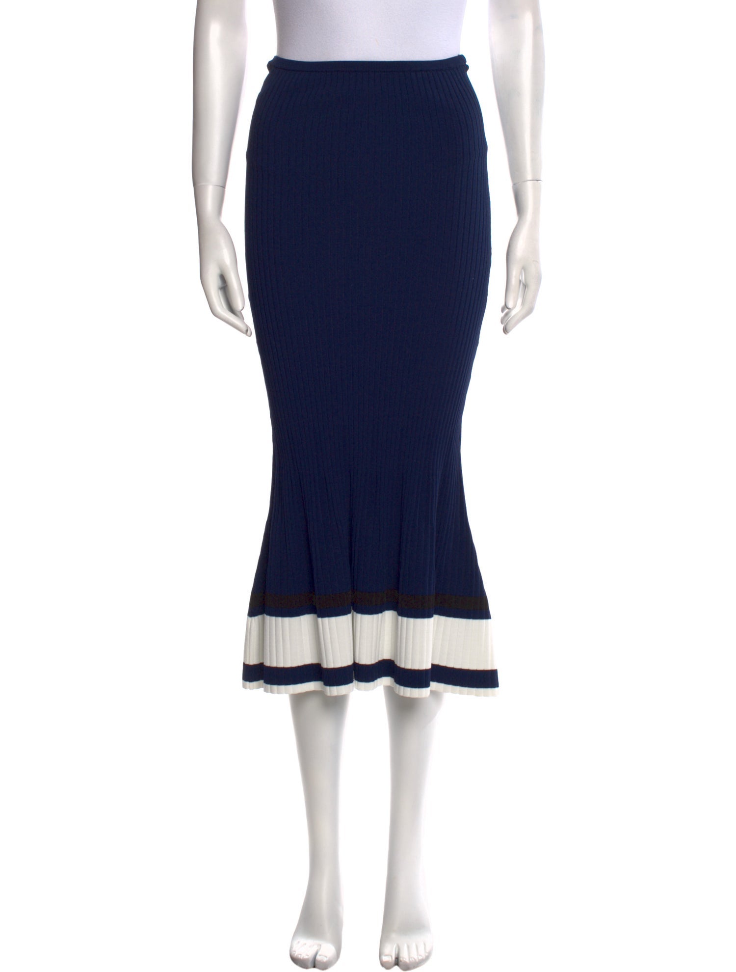 La Ligne Ruffle Embellishment Midi Length Skirt