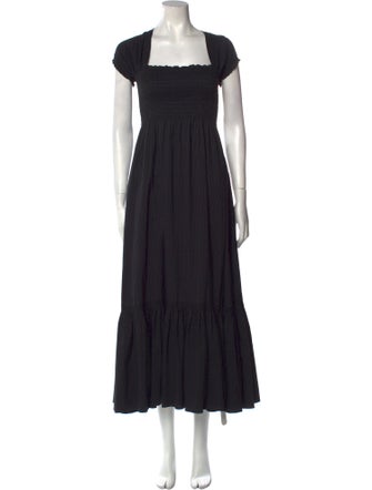 La Ligne Square Neckline Long Dress