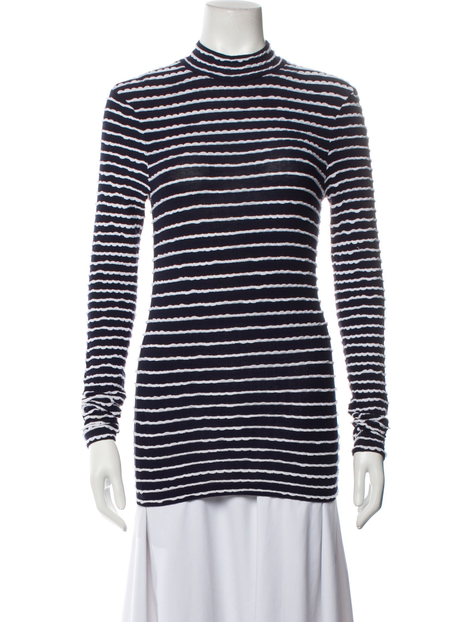 La Ligne Striped Mock Neck Sweater