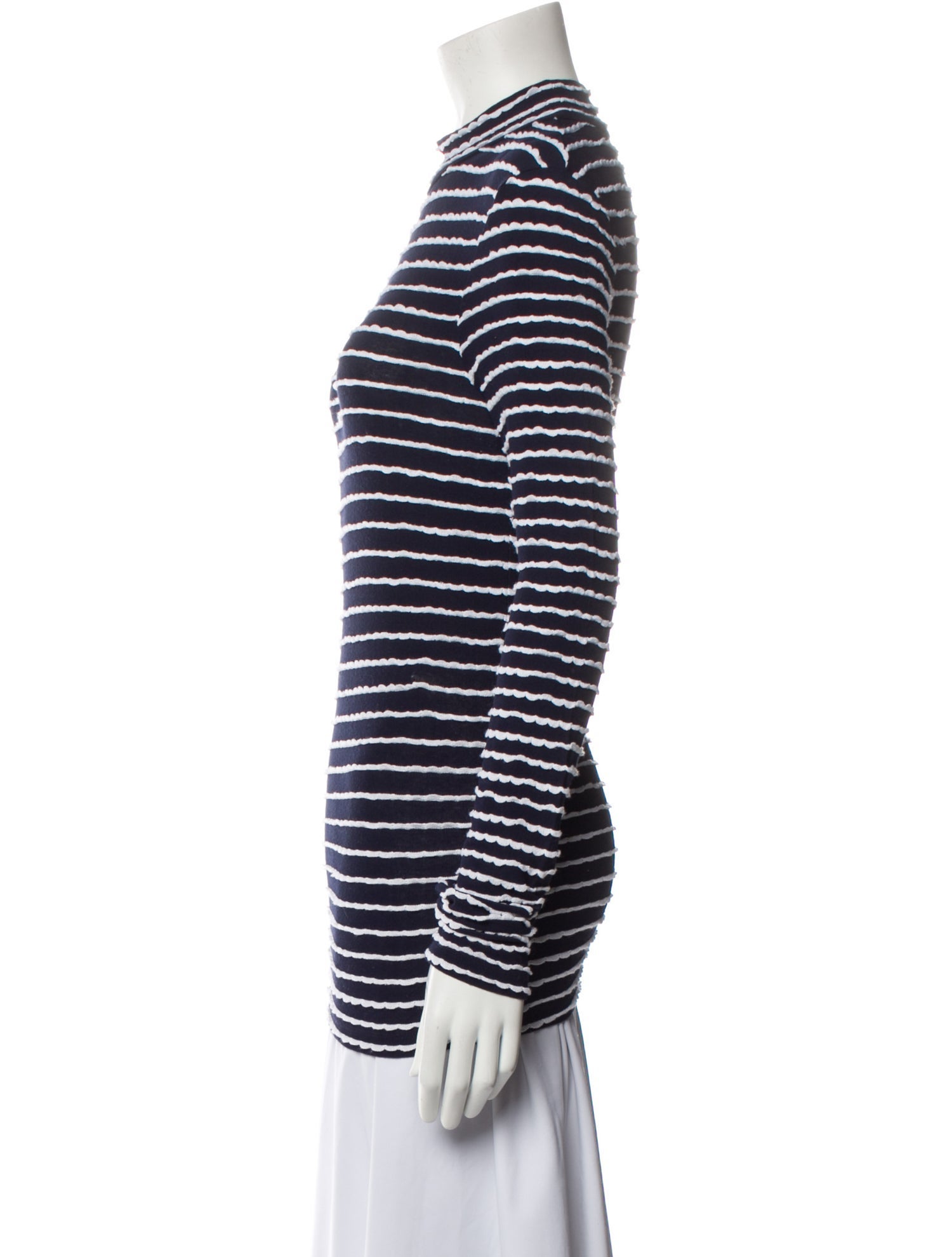 La Ligne Striped Mock Neck Sweater