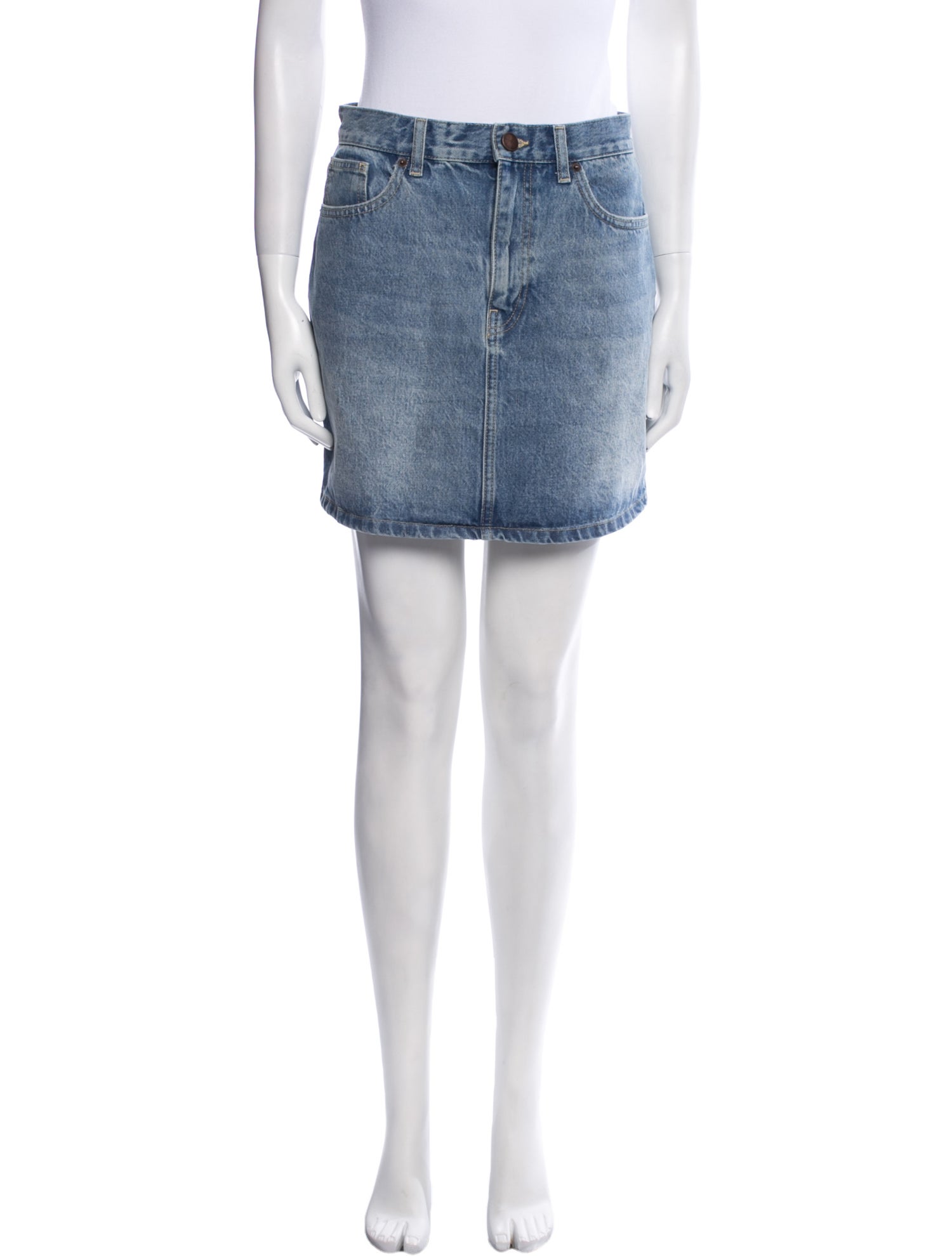 La Ligne Distressed Accents Mini Skirt